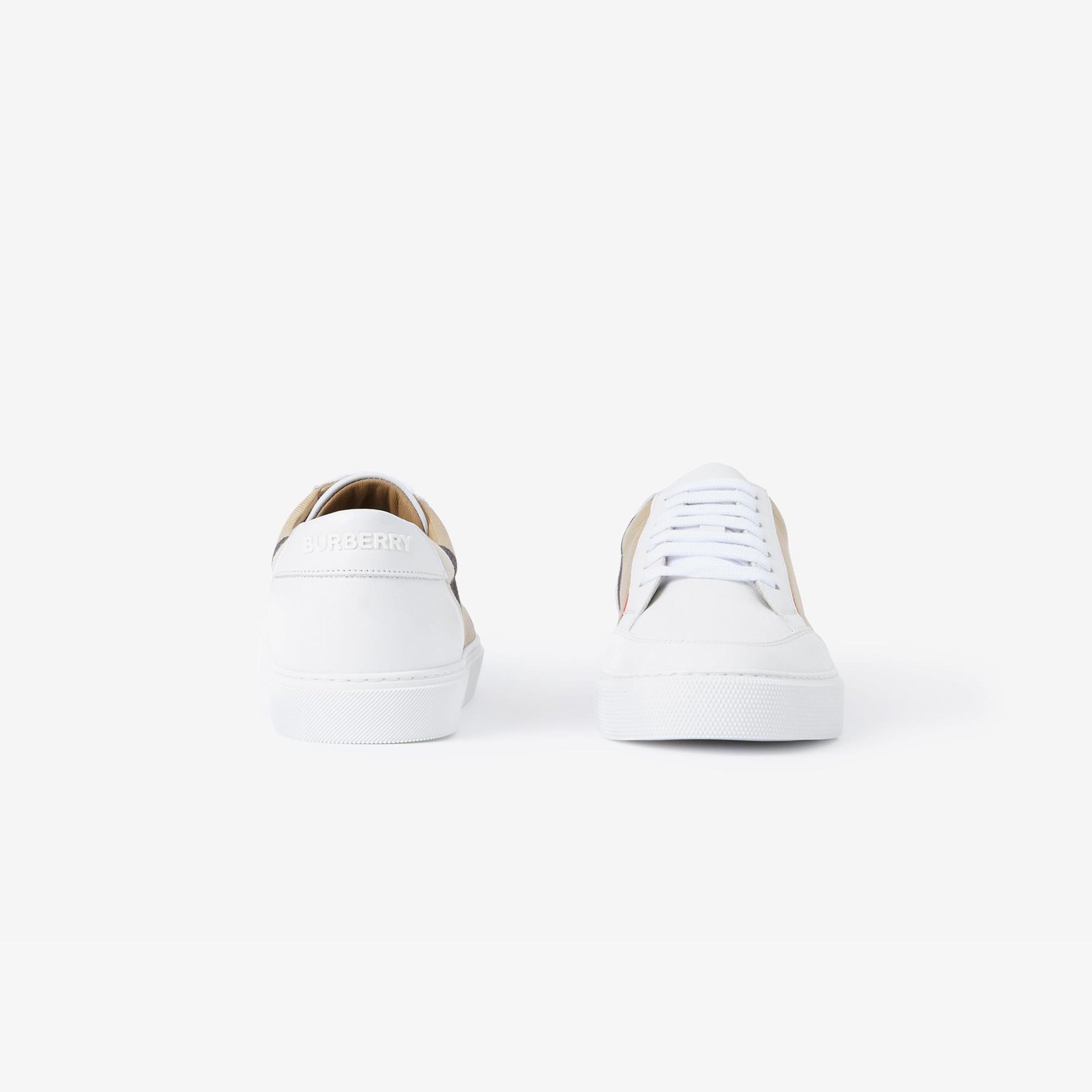 Burberry New Salmond House And Leather Kadın Beyaz Sneakers