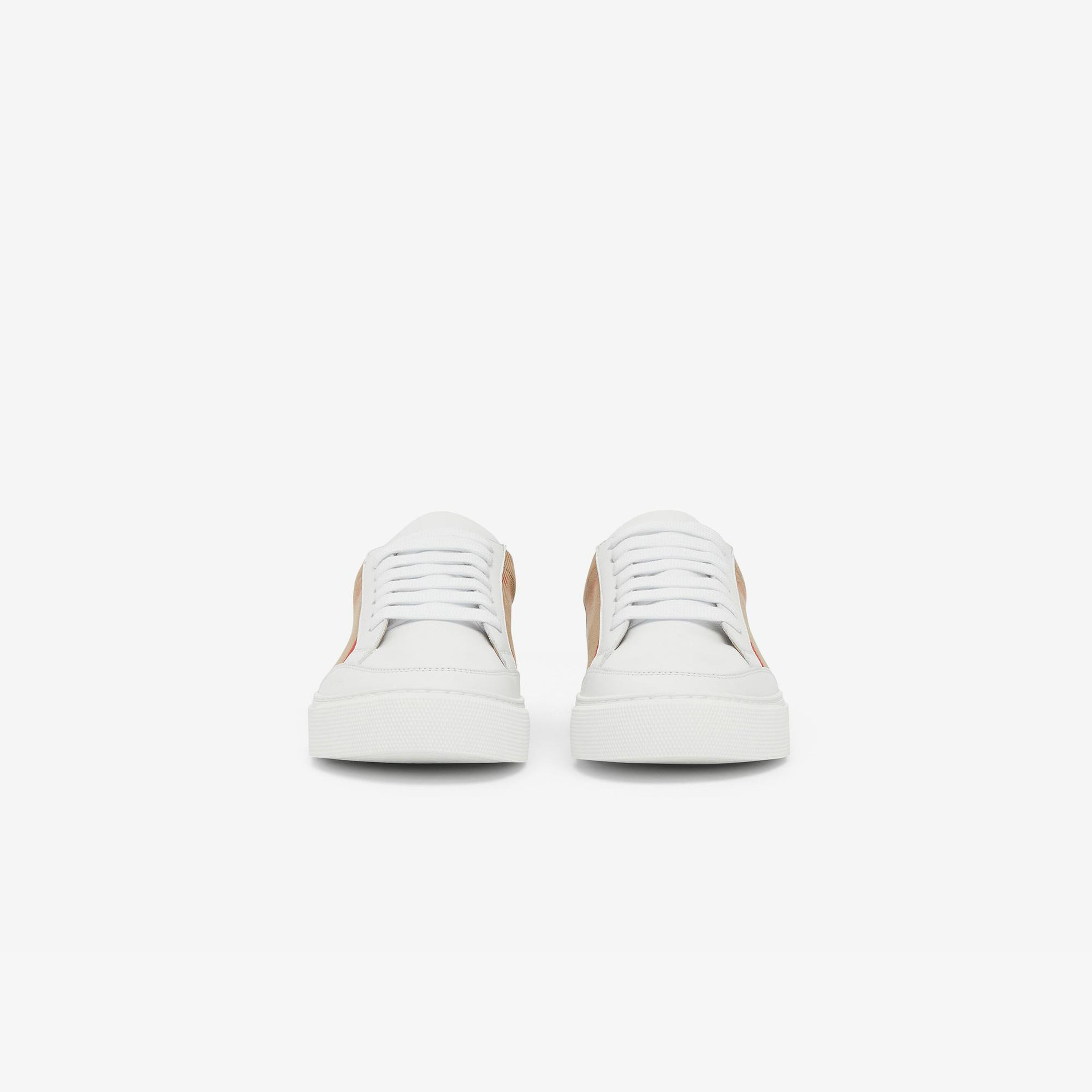 Burberry New Salmond House And Leather Kadın Beyaz Sneakers
