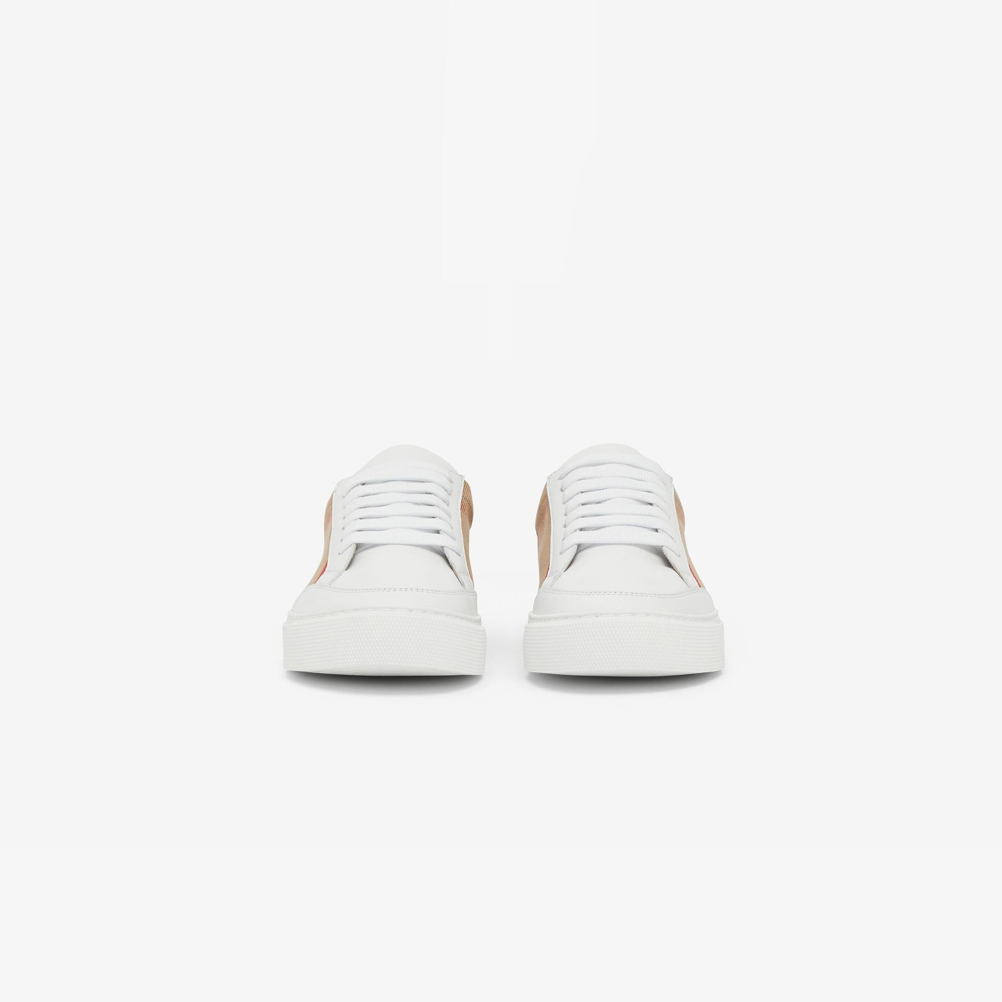 Burberry New Salmond House And Leather Kadın Beyaz Sneakers