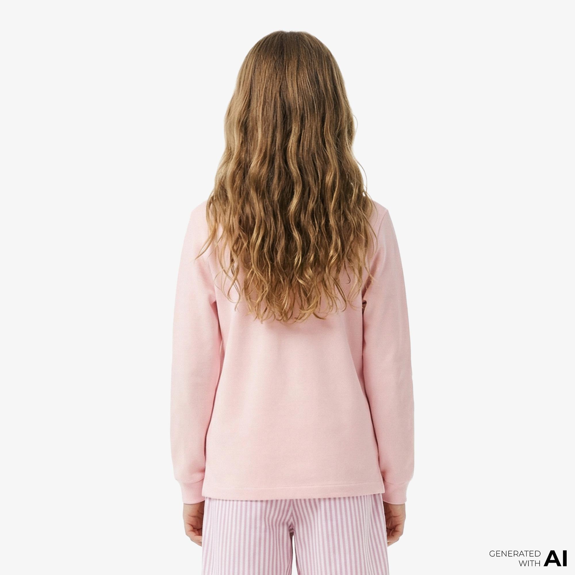 Lacoste Erkek Çocuk Regular Fit Uzun Kollu Pembe Polo