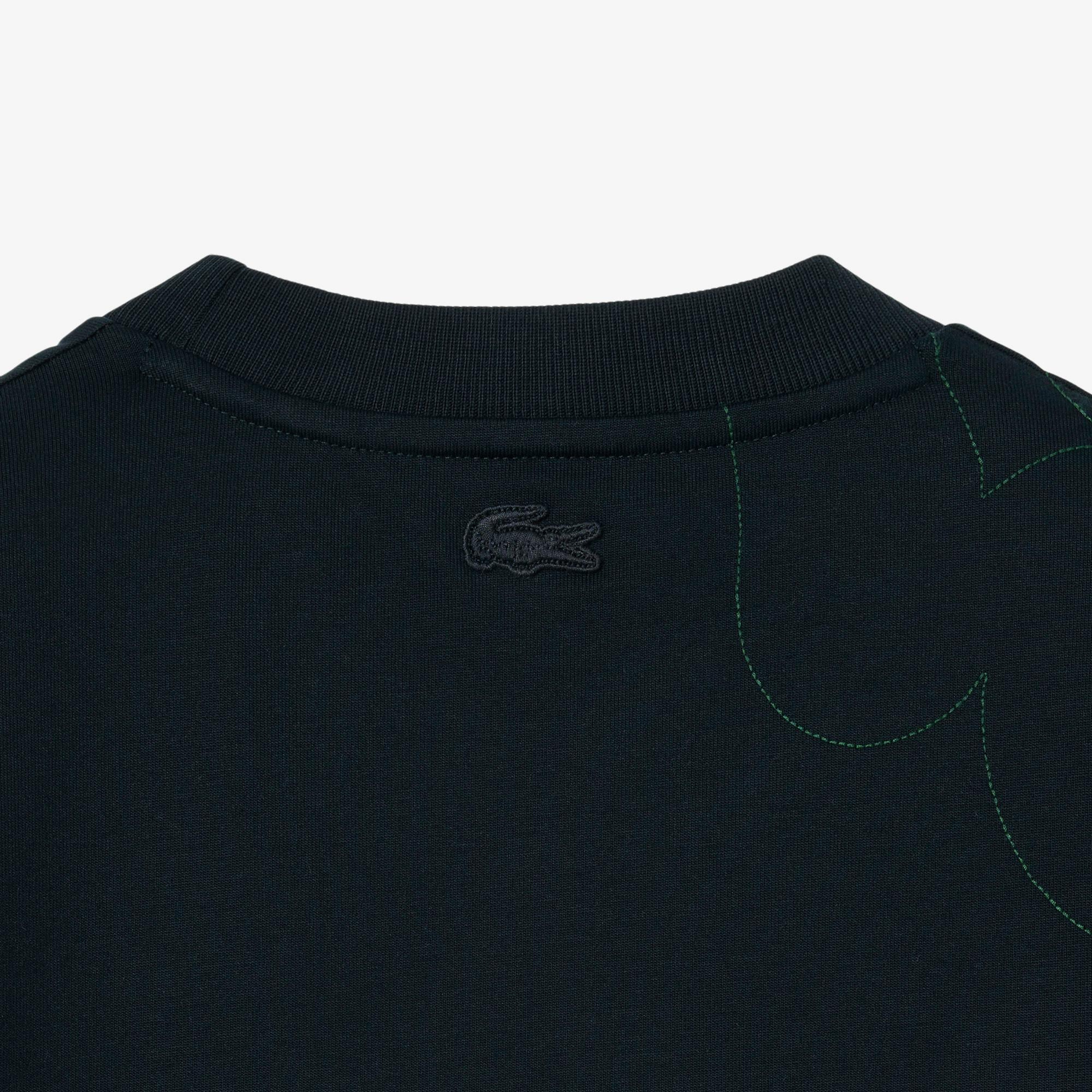 FW25 RUNWAY Erkek Relaxed Fit Bisiklet Yaka Baskılı Koyu Yeşil T-Shirt