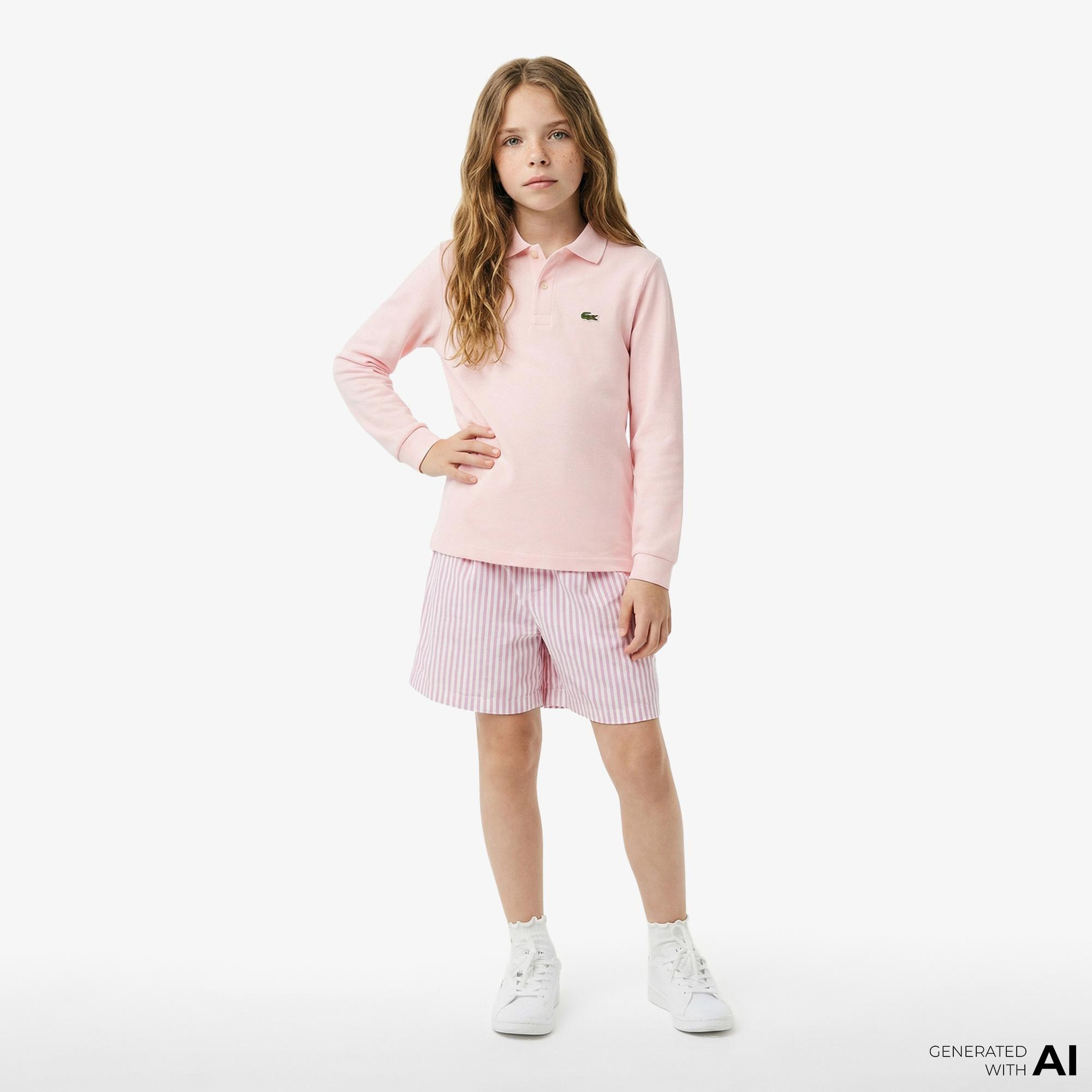 Lacoste Erkek Çocuk Uzun Kollu Pembe Polo