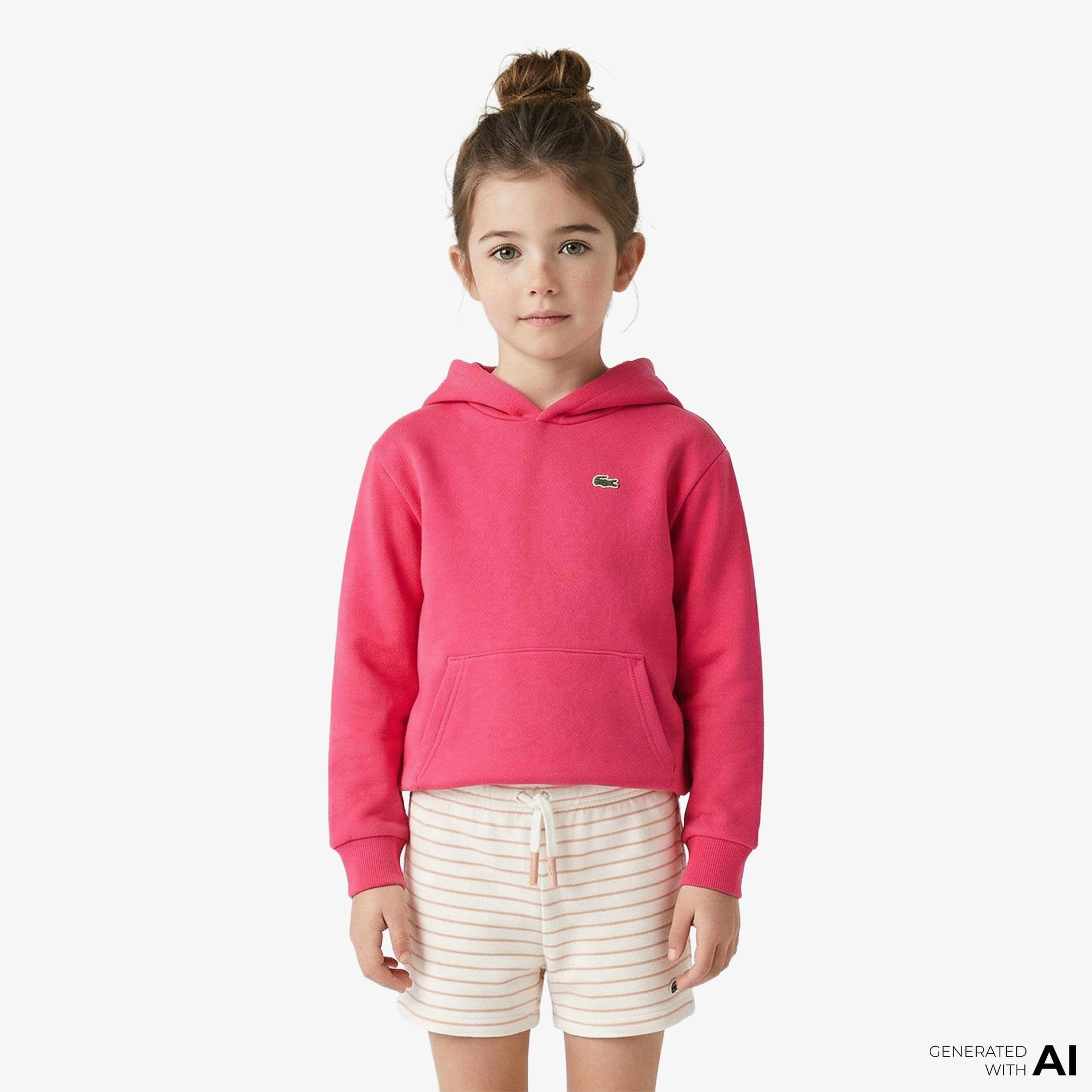 Çocuk Kapüşonlu Pembe Sweatshirt