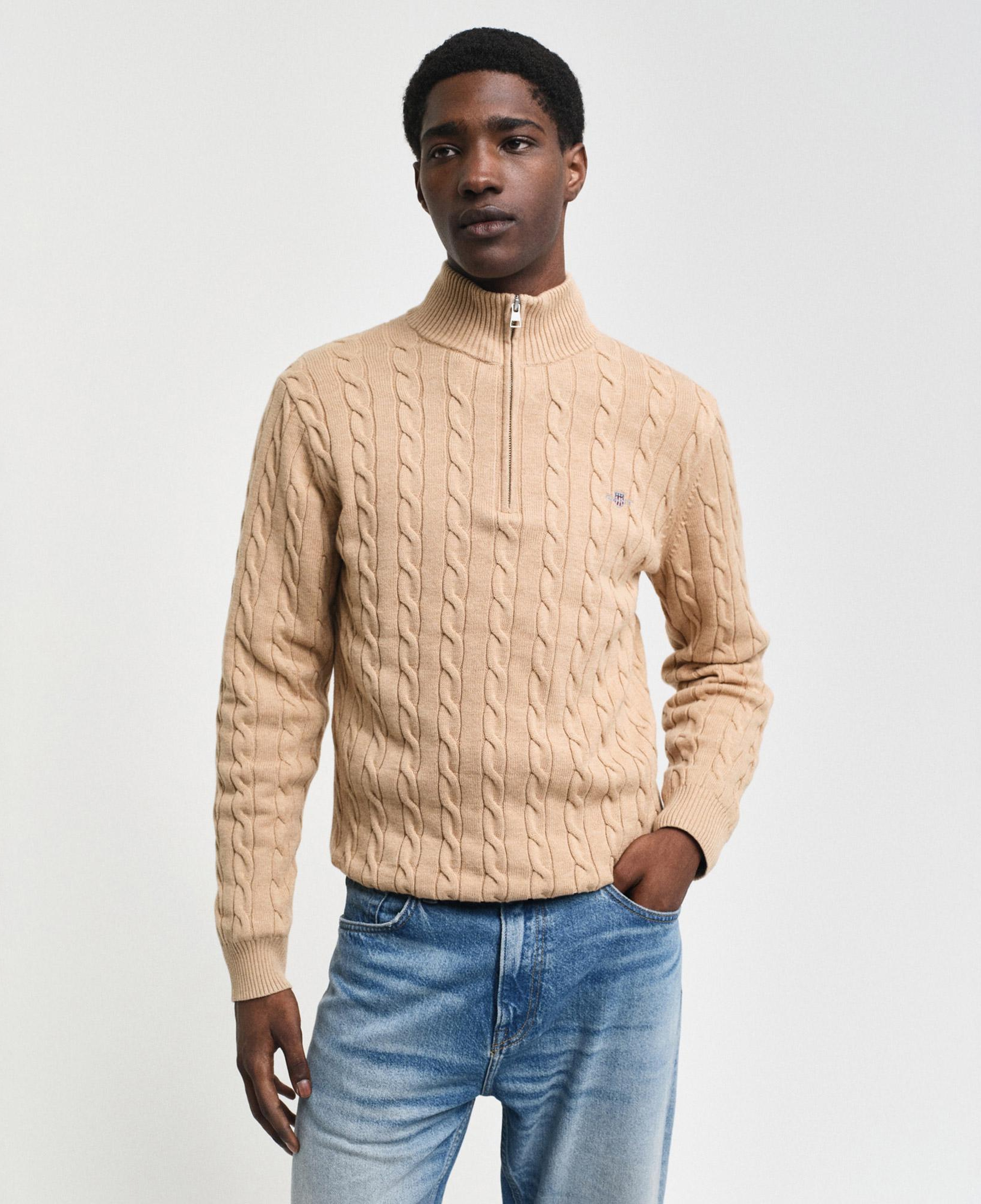 GANT Erkek Yeşil Regular Fit Örgü Kazak