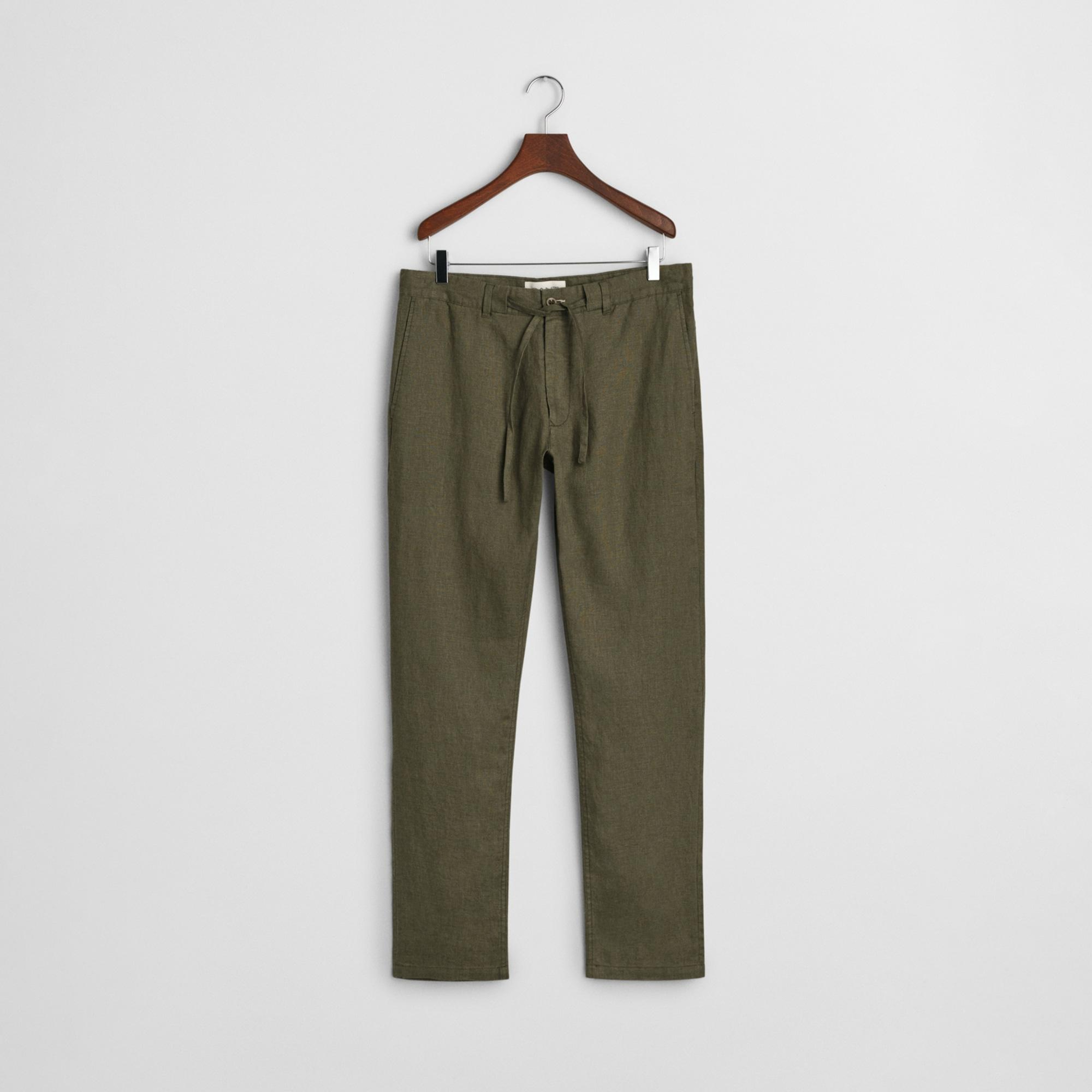 GANT Erkek Yeşil Relaxed Fit Pantolon
