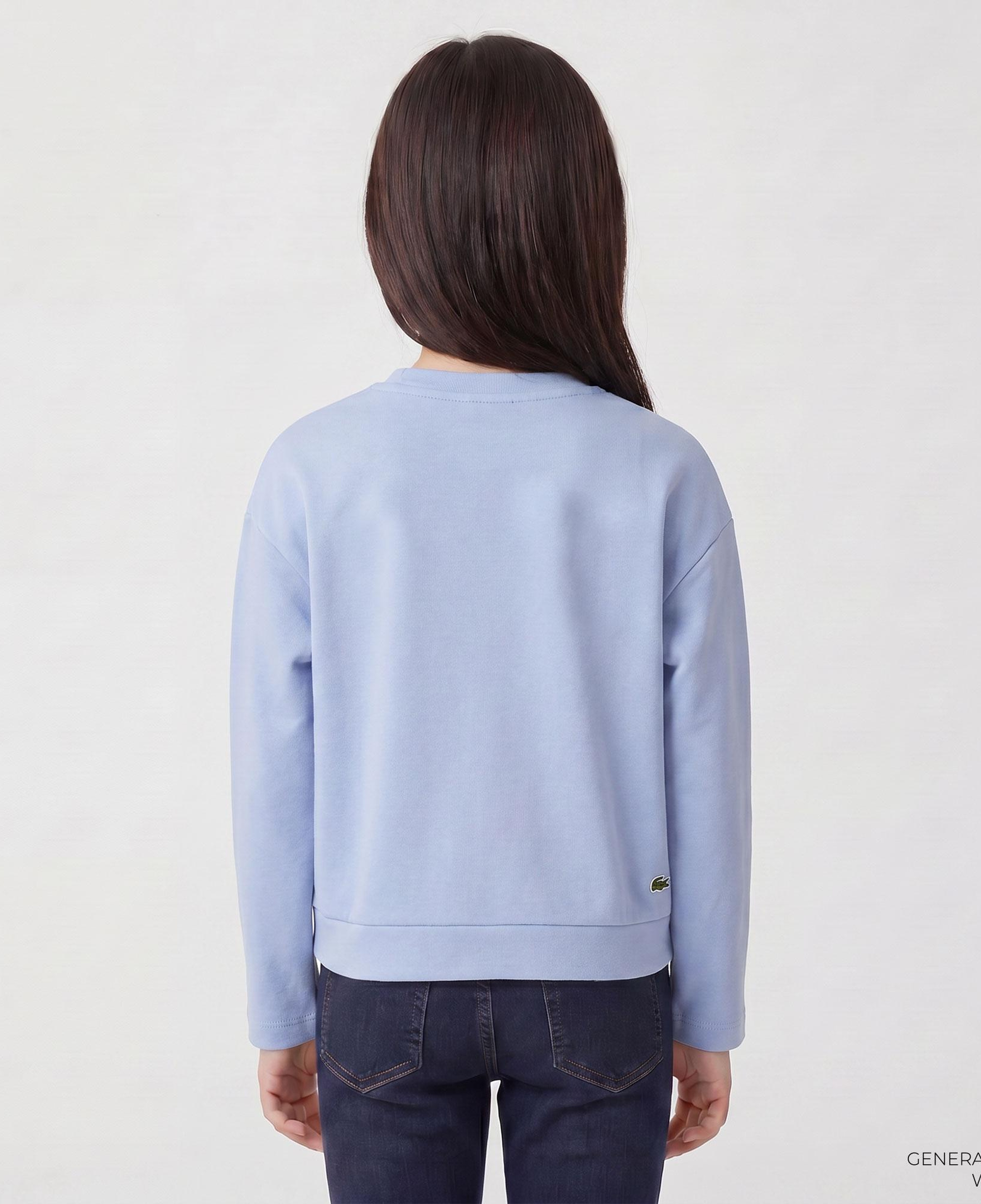 Lacoste Çocuk Uzun Kollu Bisiklet Yaka Baskılı Mavi T-Shirt