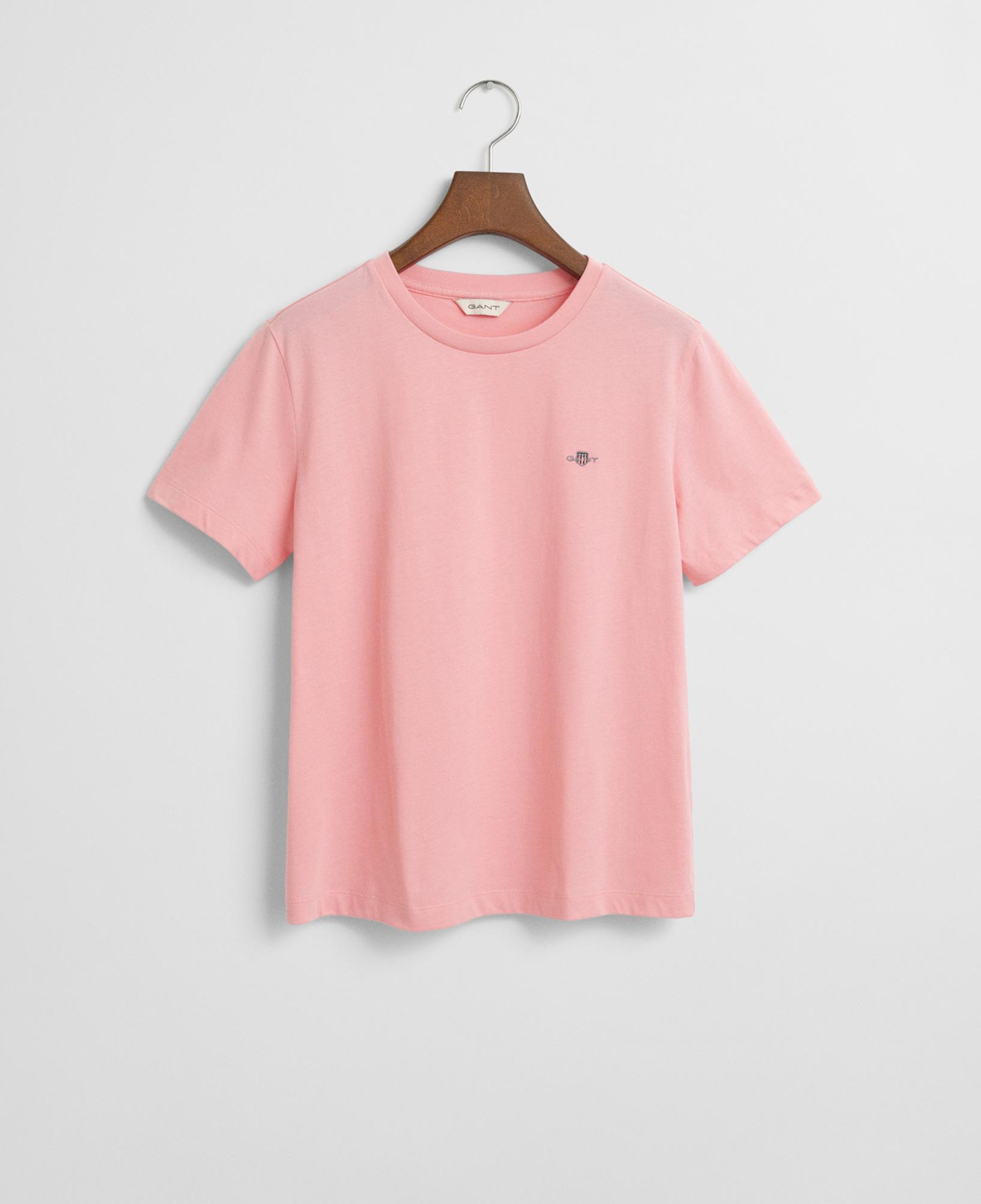 Gant Kadın Pembe Regular Fit Bisiklet Yaka T-Shirt