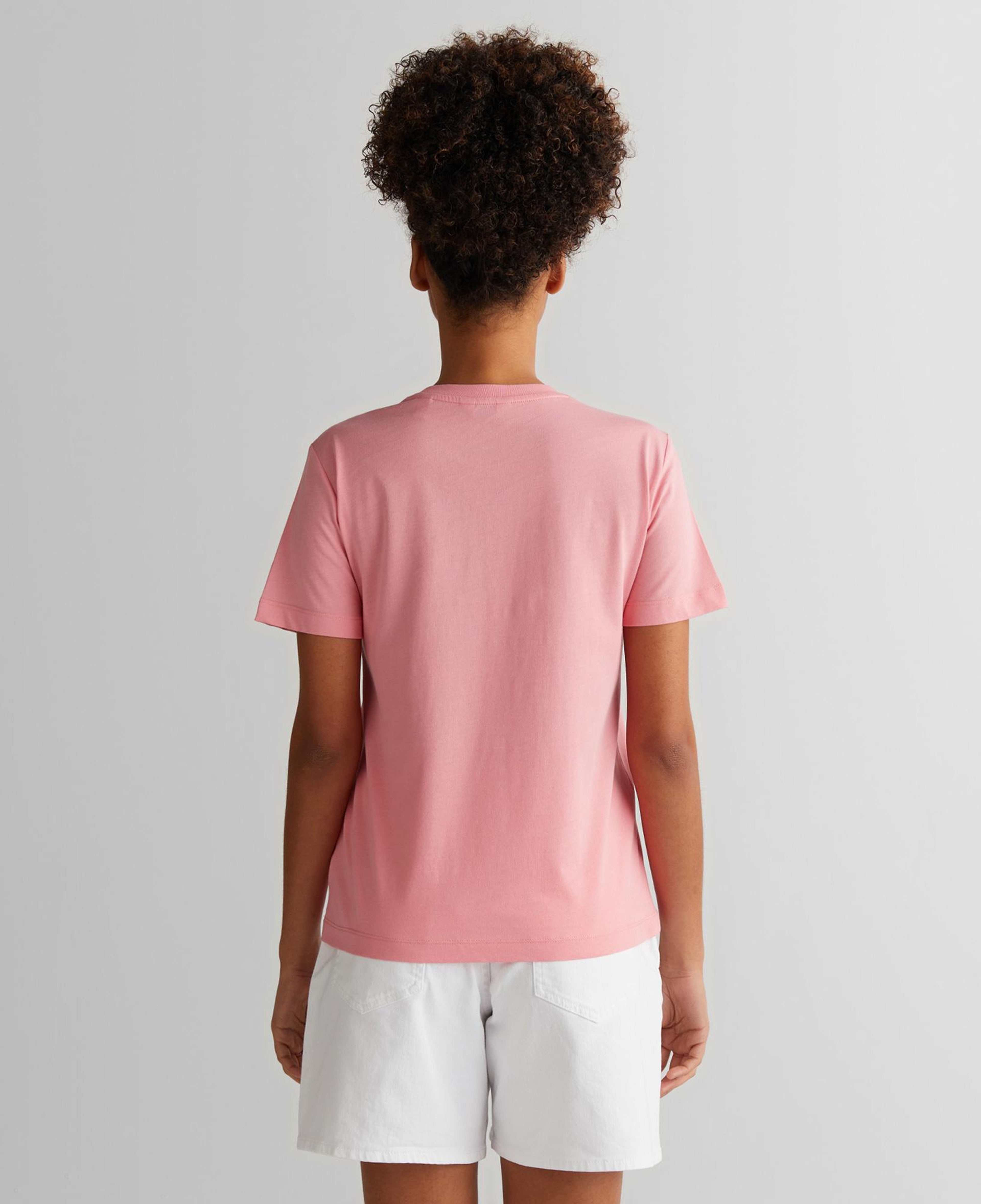 Gant Kadın Pembe Regular Fit Bisiklet Yaka T-Shirt