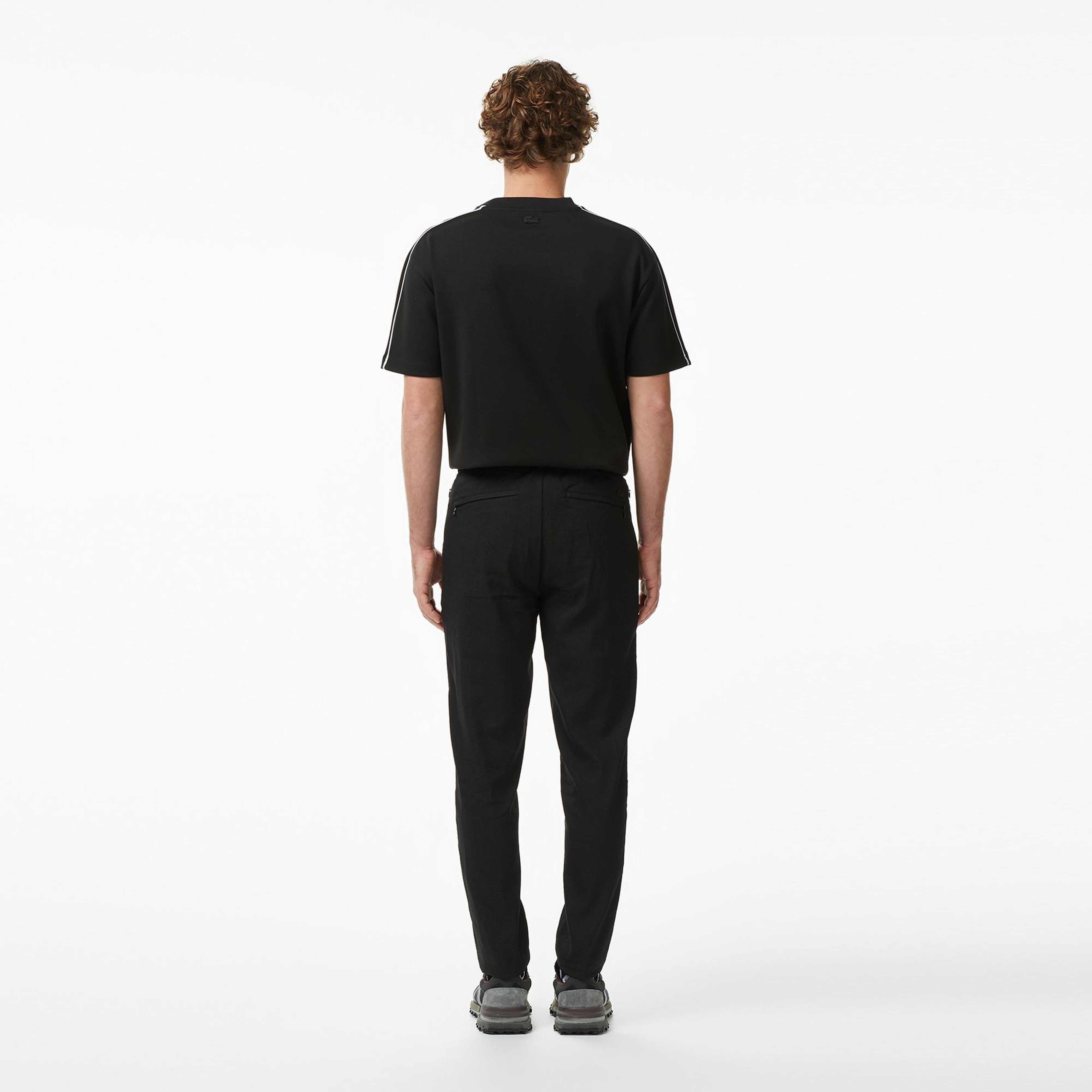 Erkek Tapered Fit Siyah Chino Pantolon