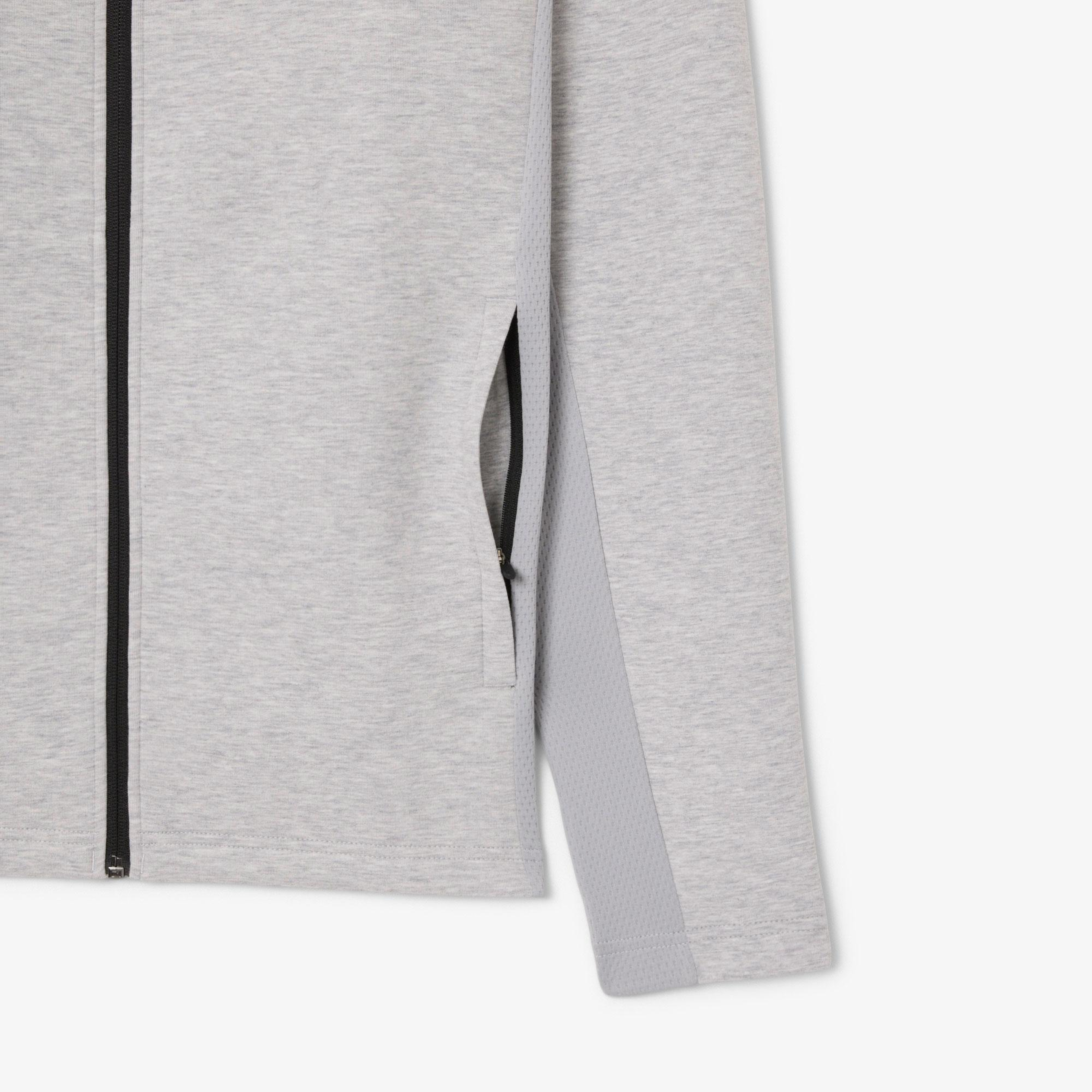 Lacoste Erkek Fermuarlı Gri Sweatshirt