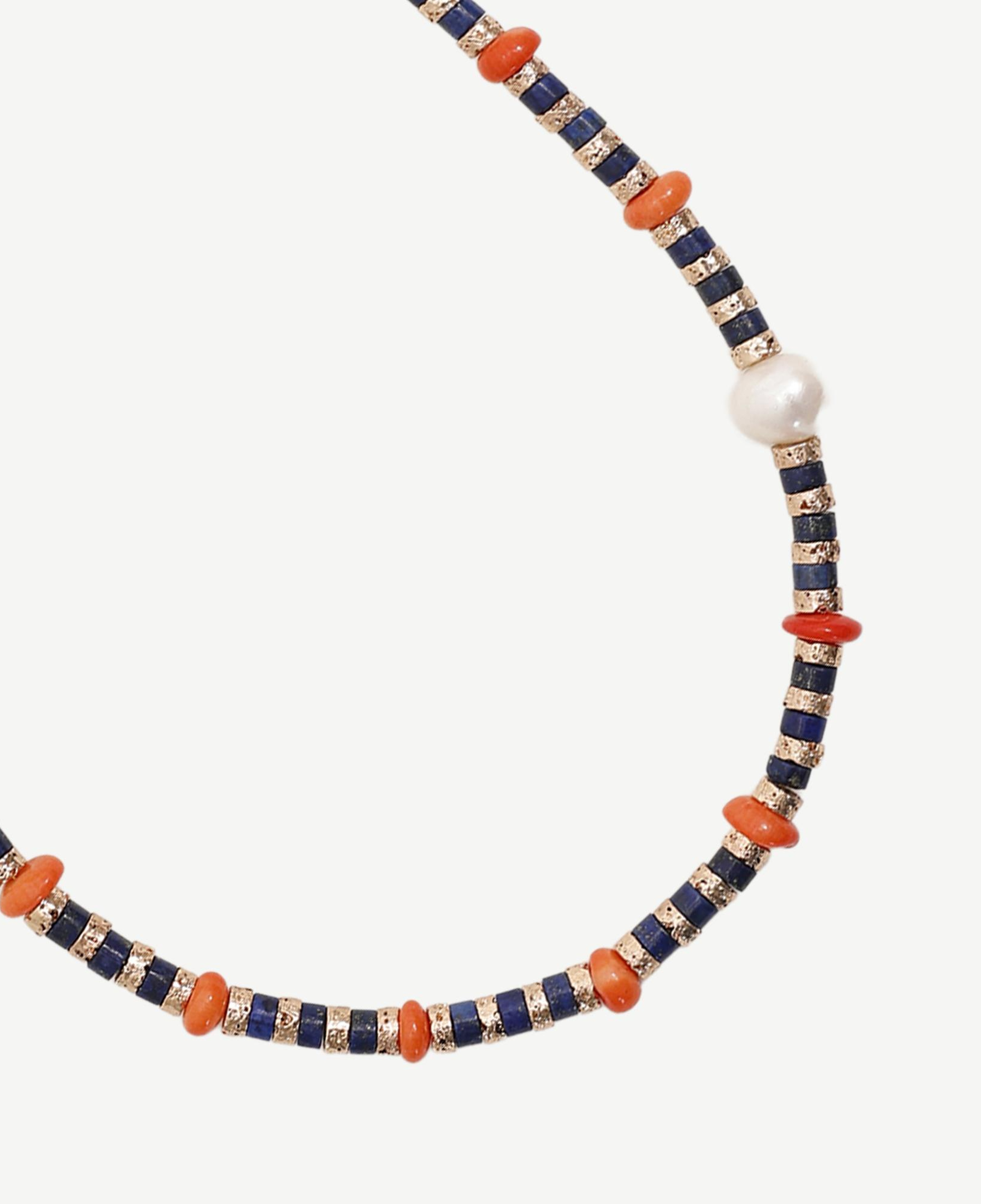 YARGICI Mercan Detaylı Lapis Kolye