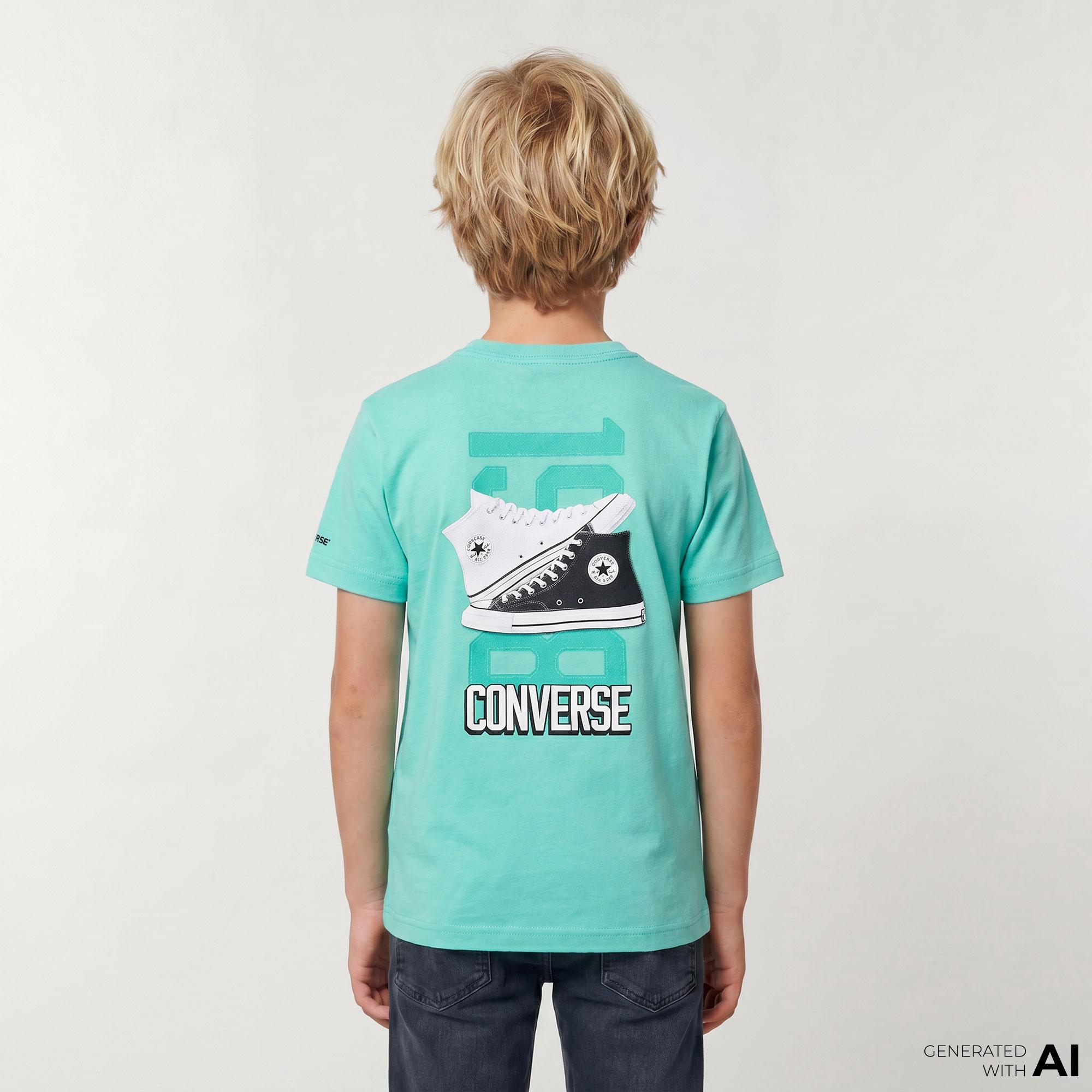 Converse Cnvb Retro Front Back Çocuk Yeşil T-Shirt