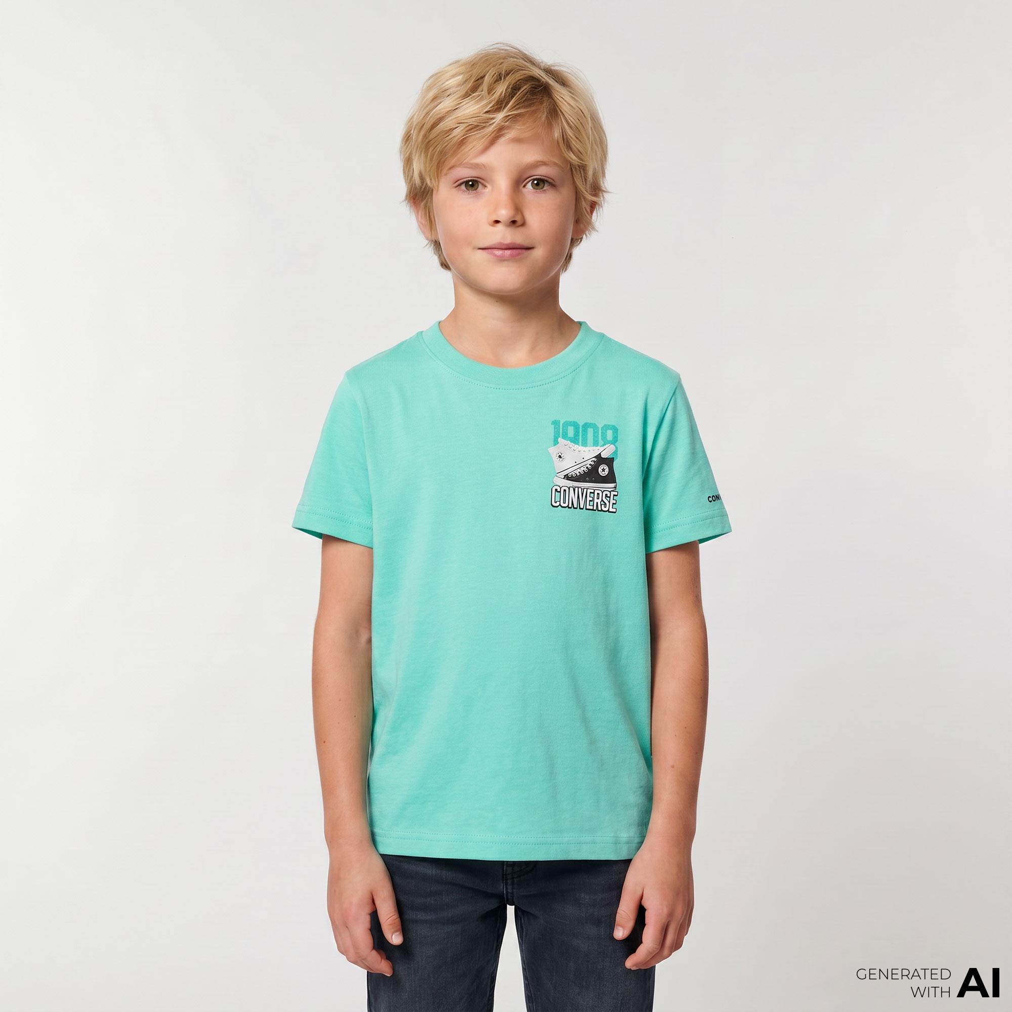 Converse Cnvb Retro Front Back Çocuk Yeşil T-Shirt