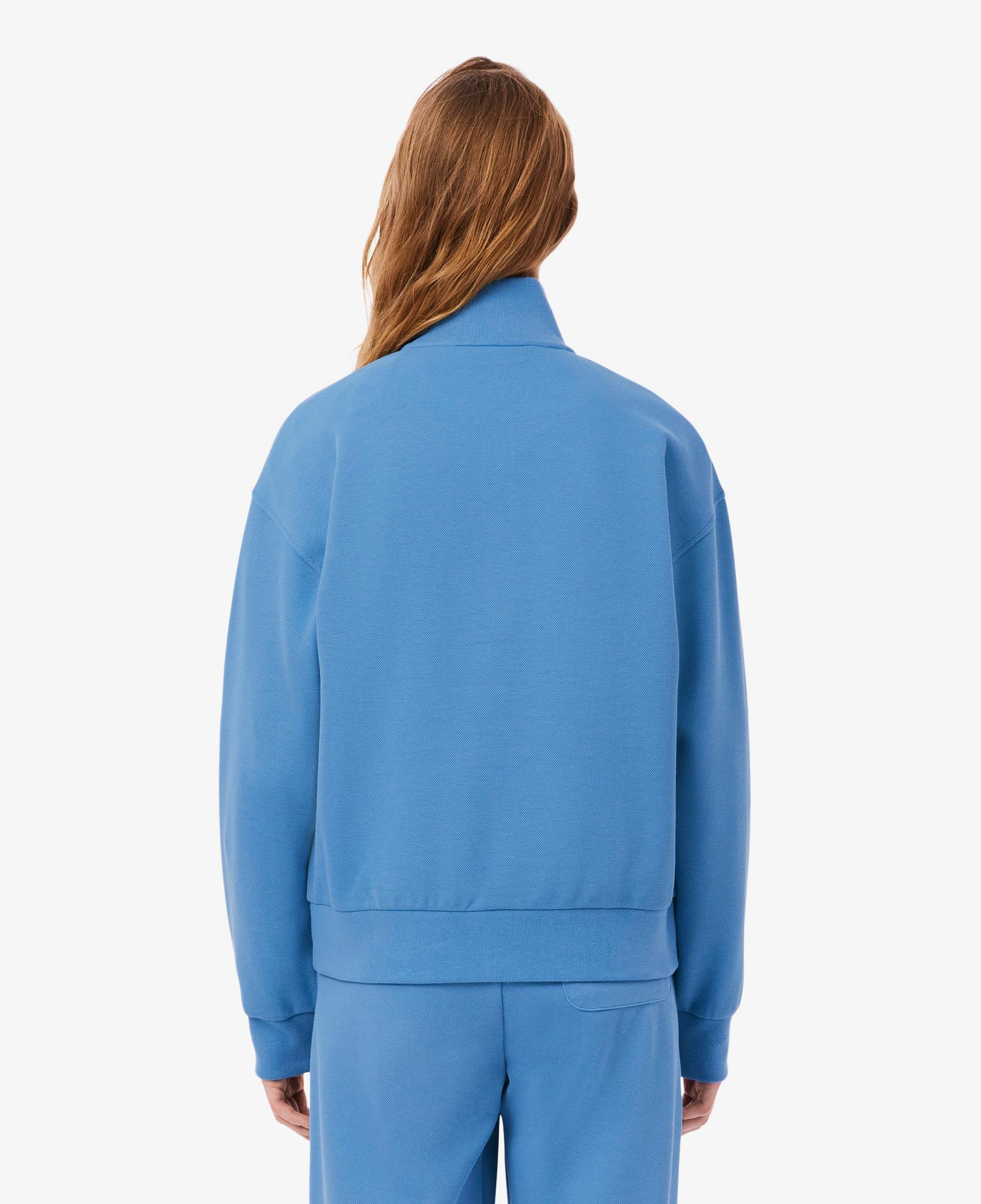 Lacoste Kadın Relaxed Fit Yarım Fermuarlı Mavi Sweatshirt