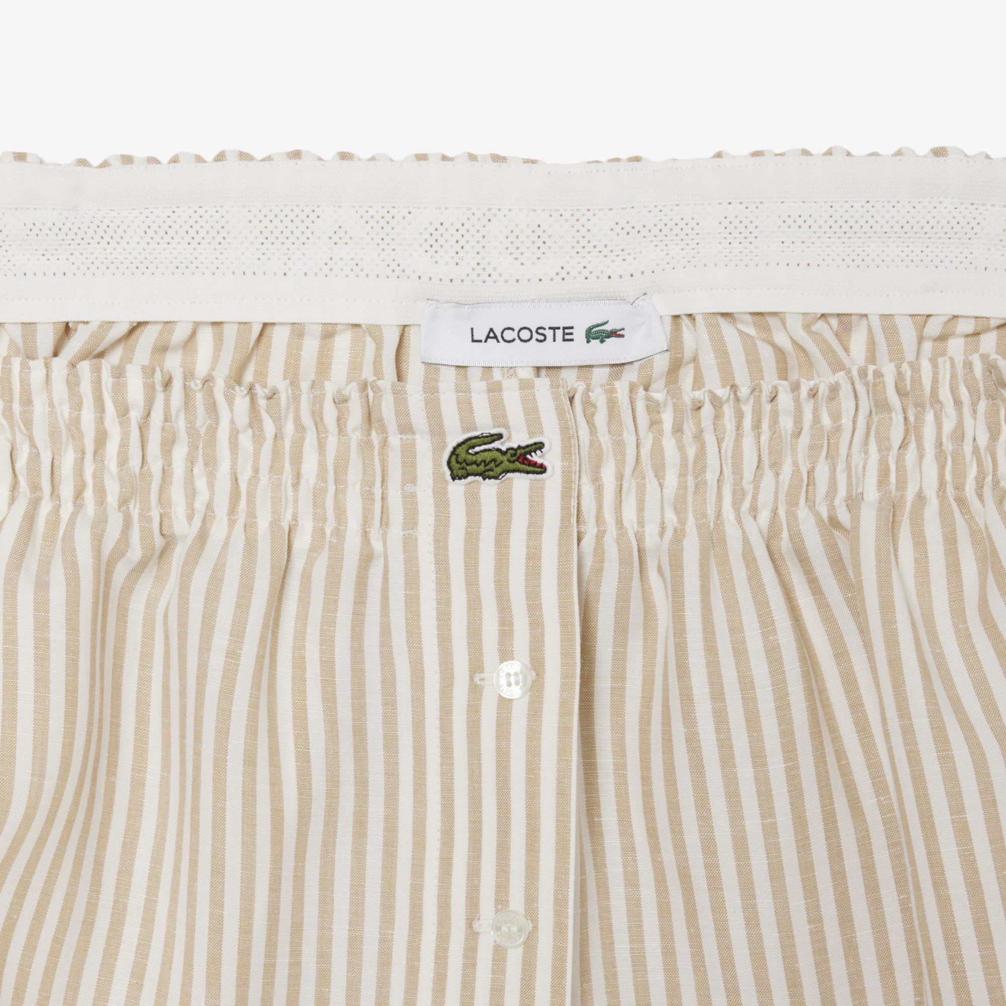 Lacoste Oversize Fit Kadın Krem Şort