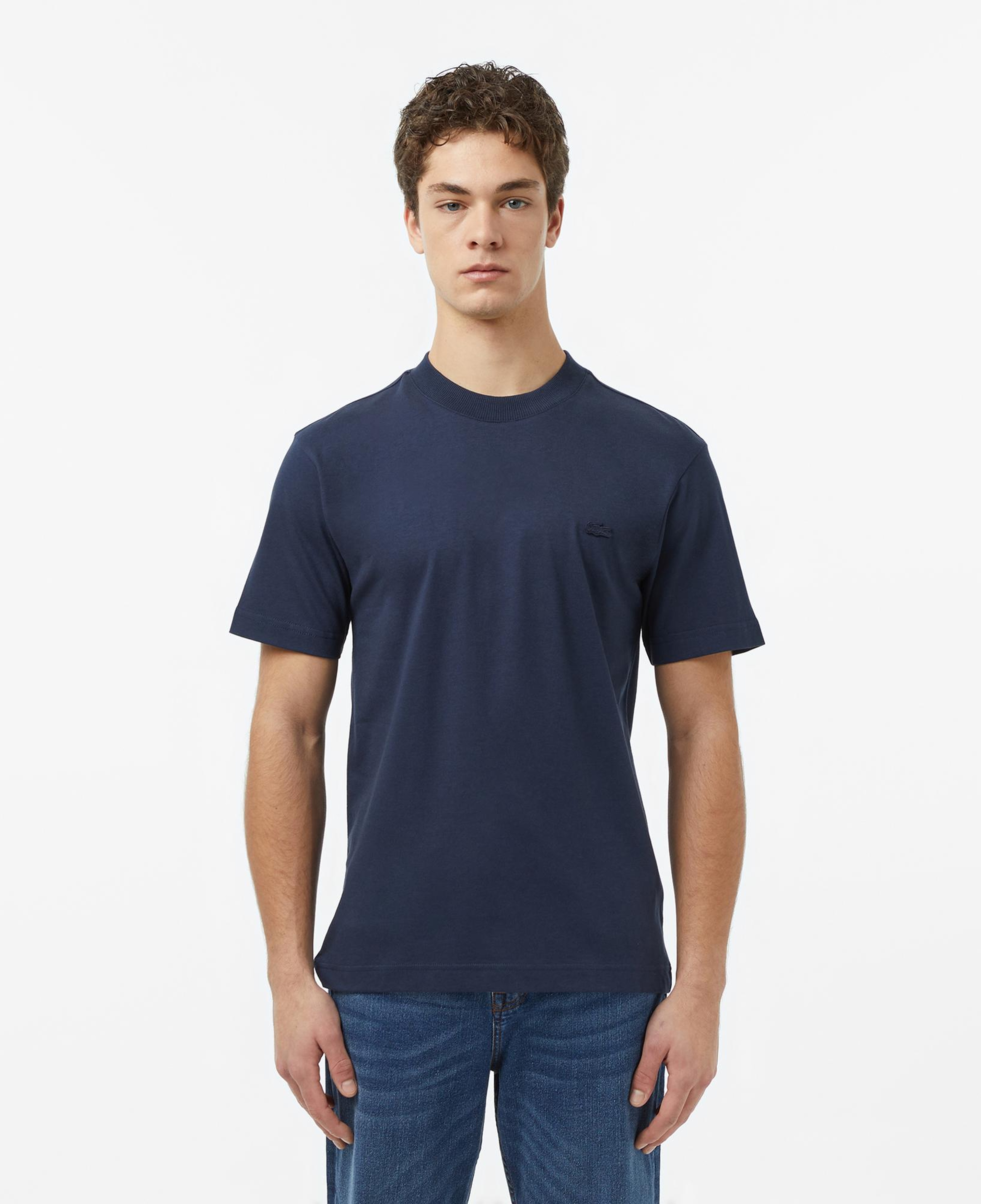 Erkek Relaxed Fit Bisiklet Yaka Lacivert T-Shirt