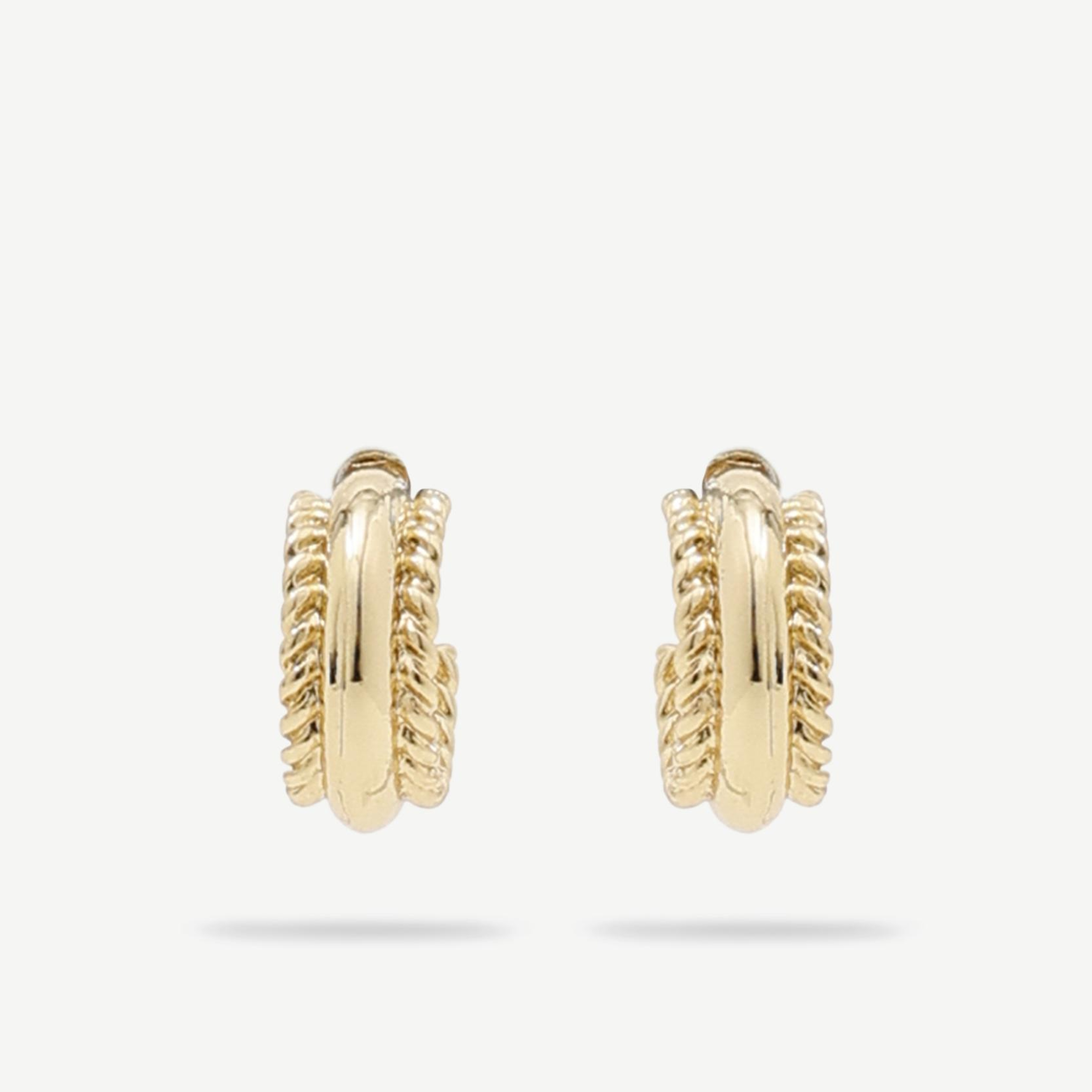 YARGICI Dokulu Gold Küpe