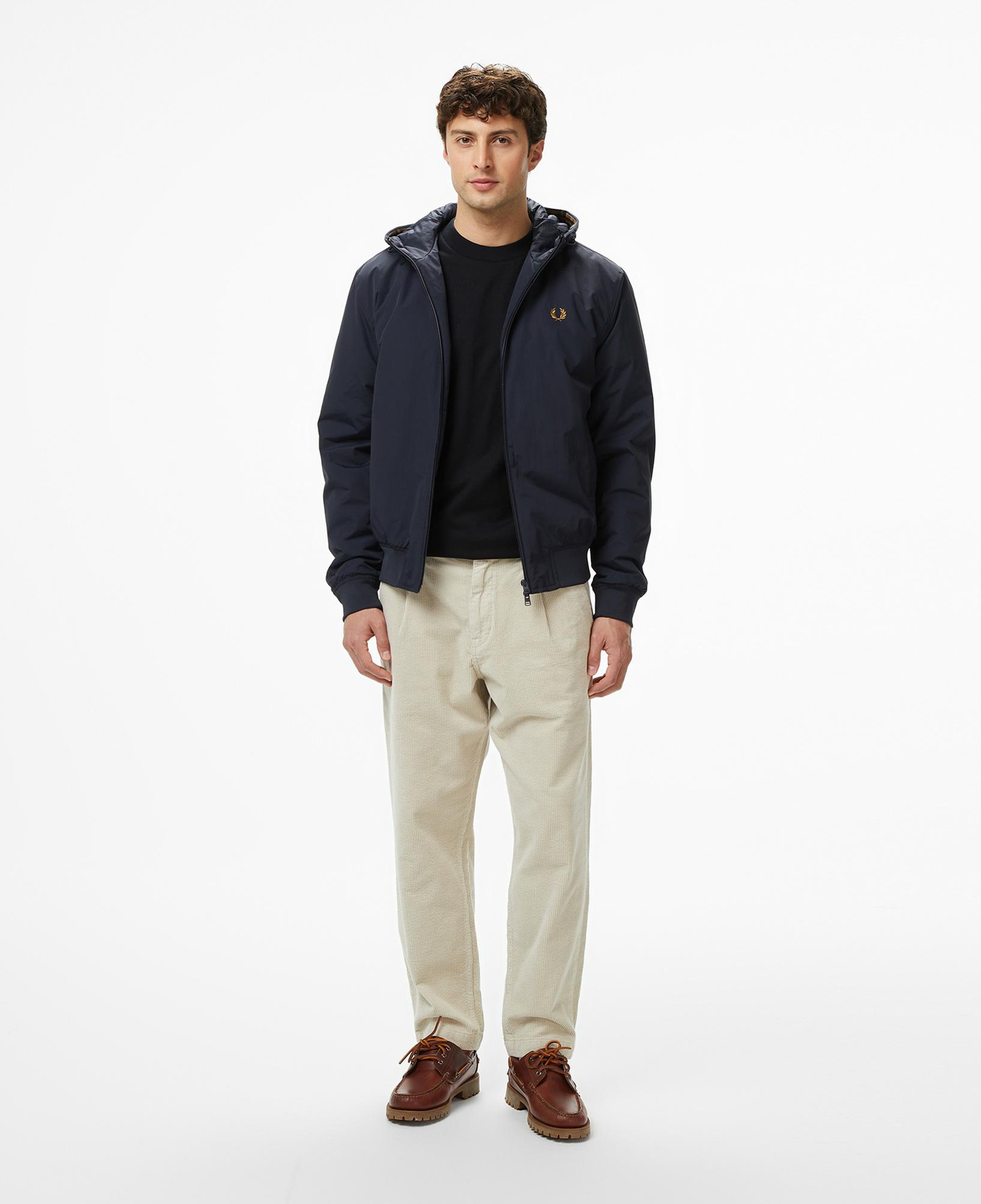 Fred Perry Hooded Brentham Erkek Lacivert Ceket