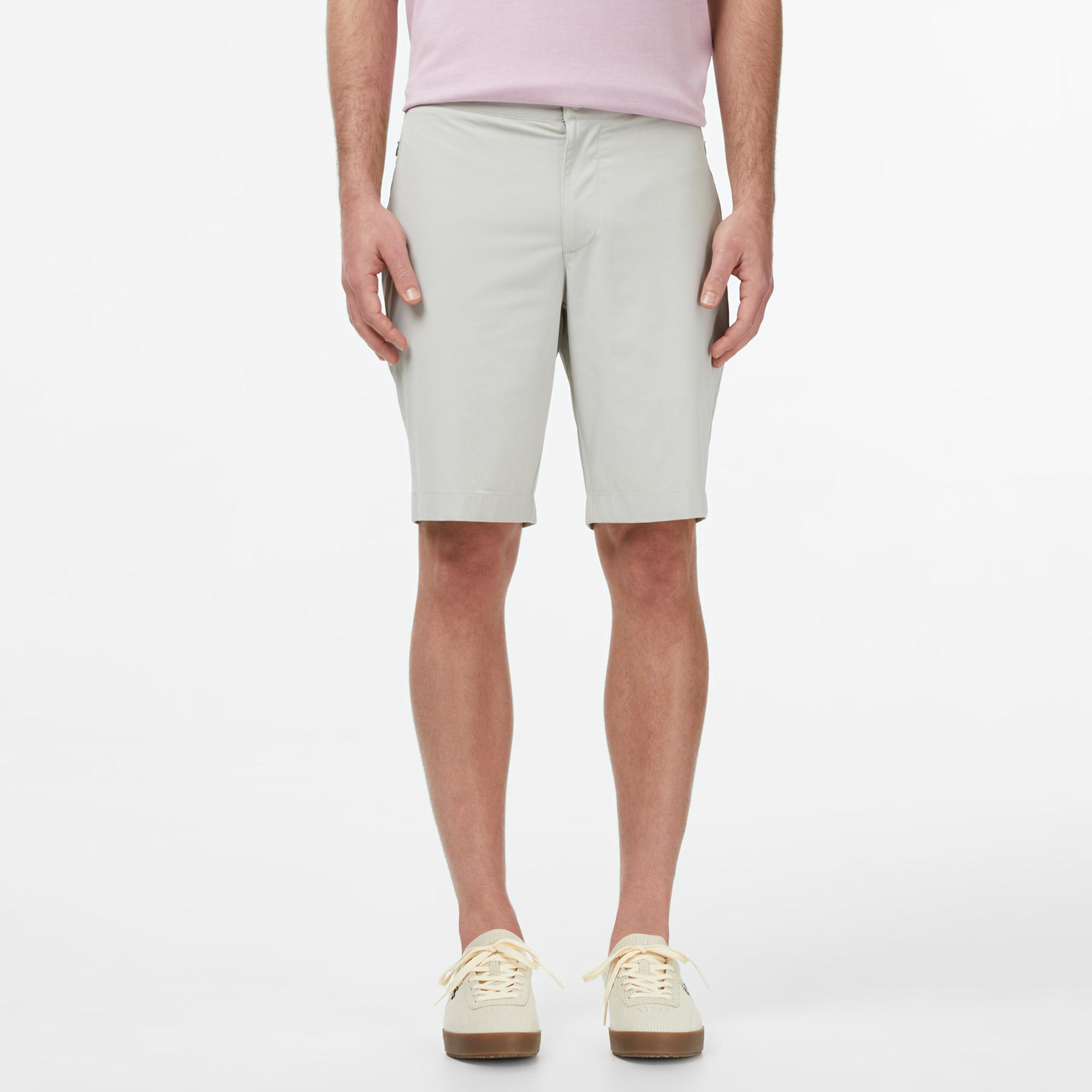 Erkek Tapered Fit Gri Bermuda Şort