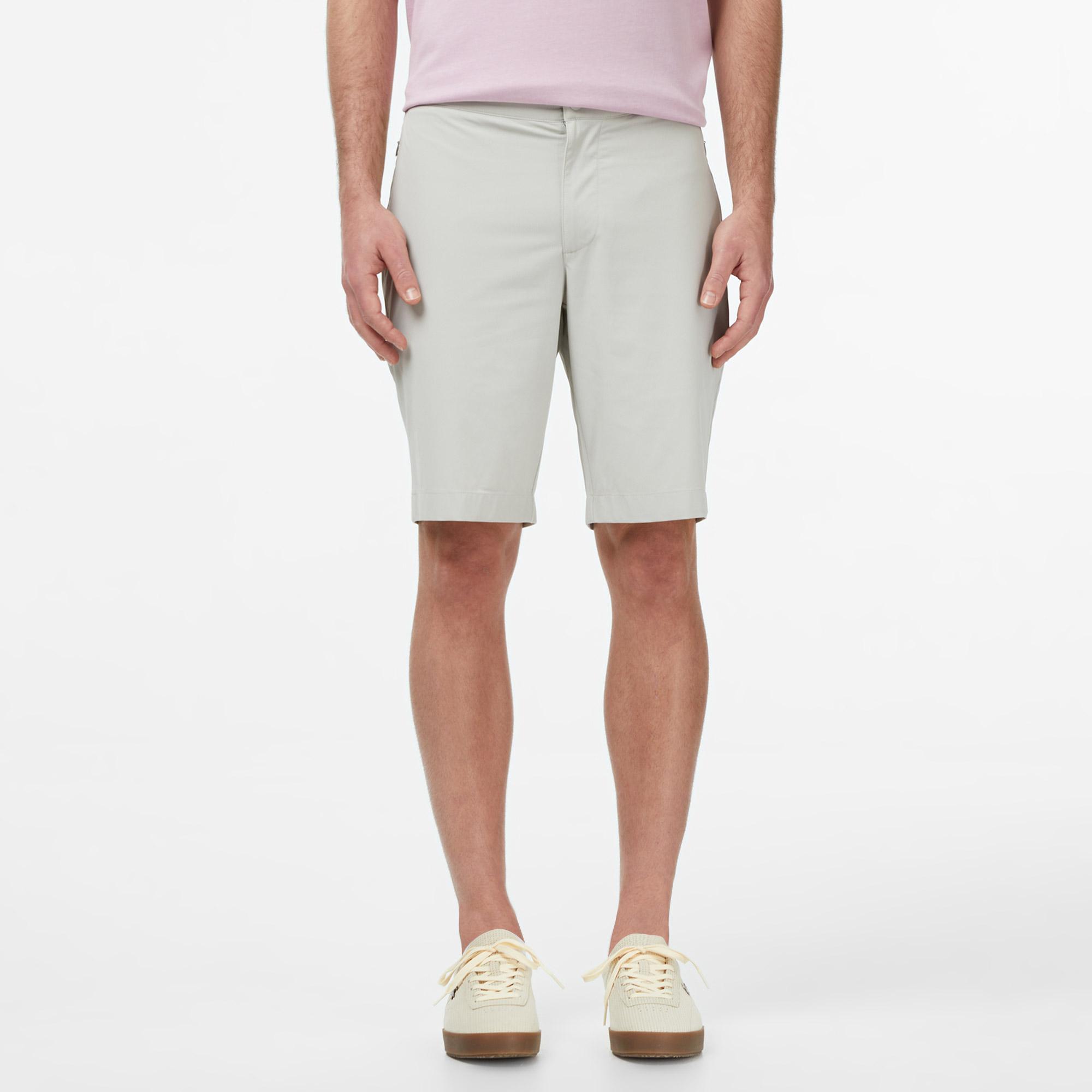 Erkek Tapered Fit Gri Bermuda Şort