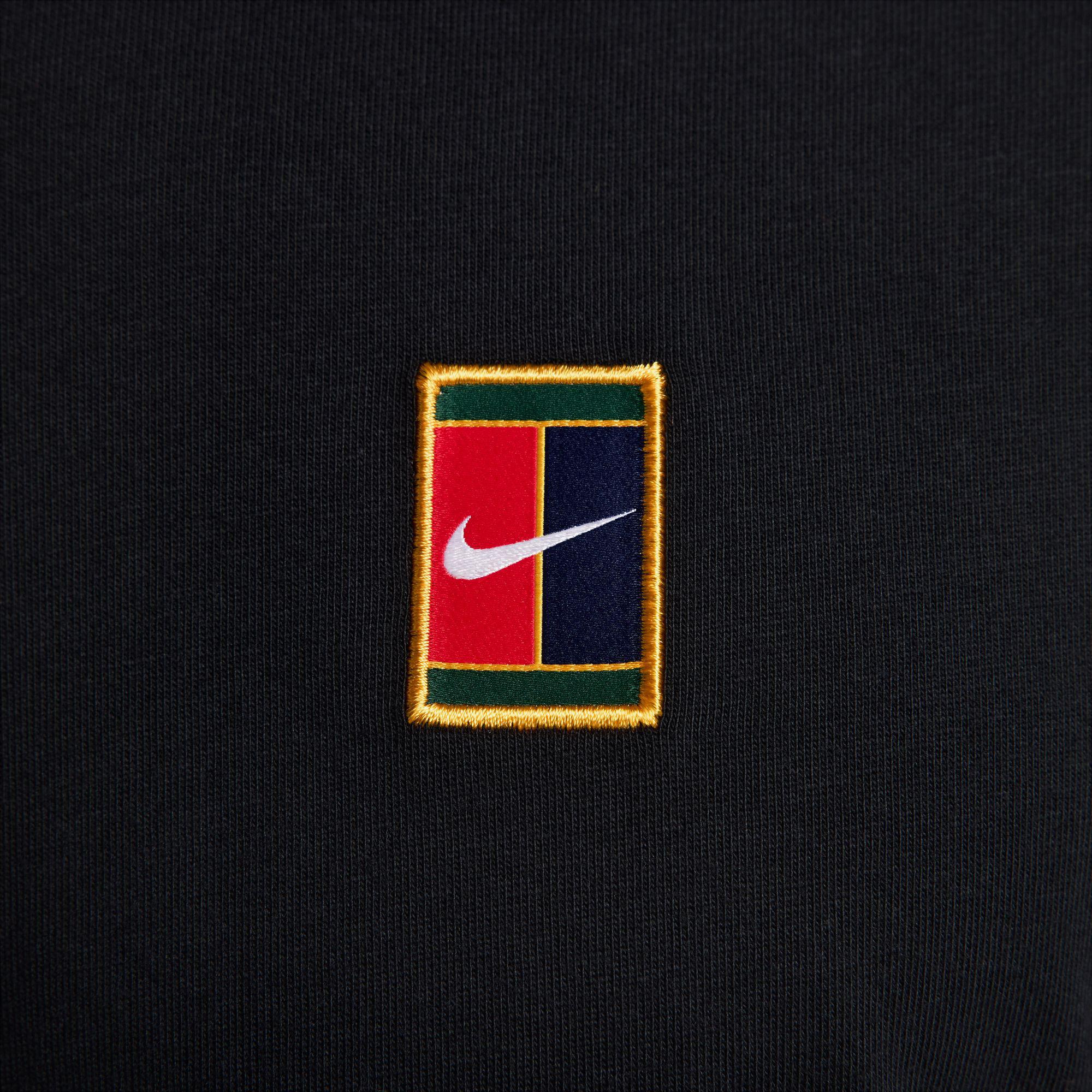 Nike Court Erkek Siyah Tenis T-Shirt