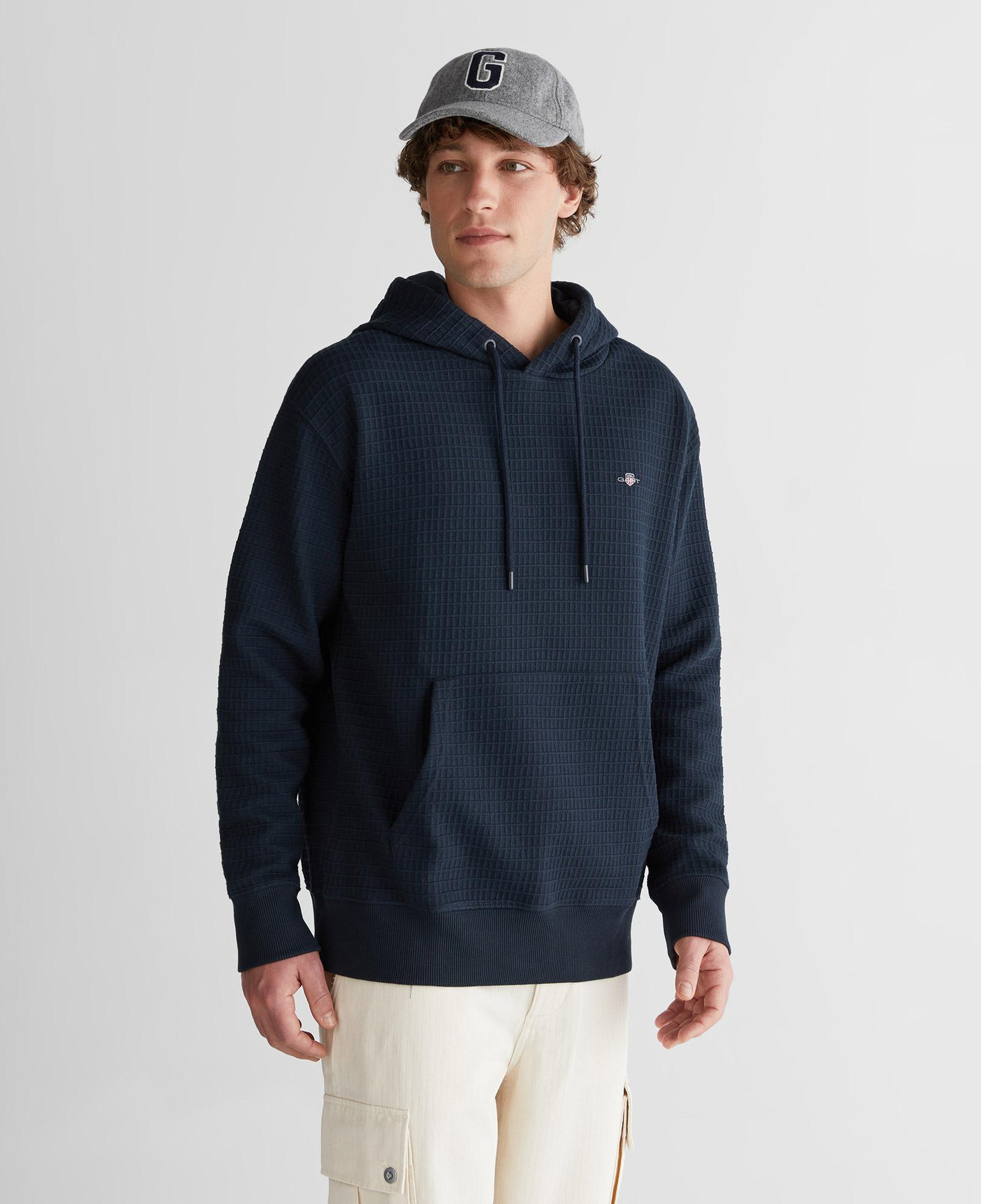 GANT Erkek Lacivert Regular Fit Kapüşonlu Sweatshirt