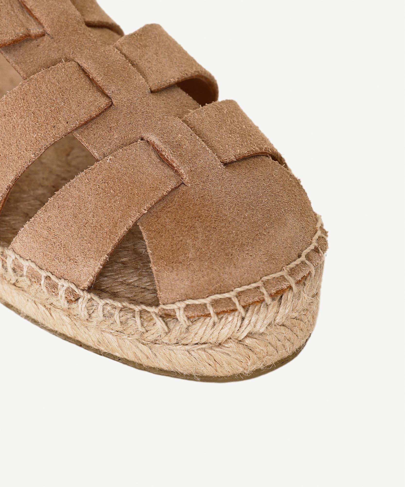 YARGICI Süet Kafesli Espadril