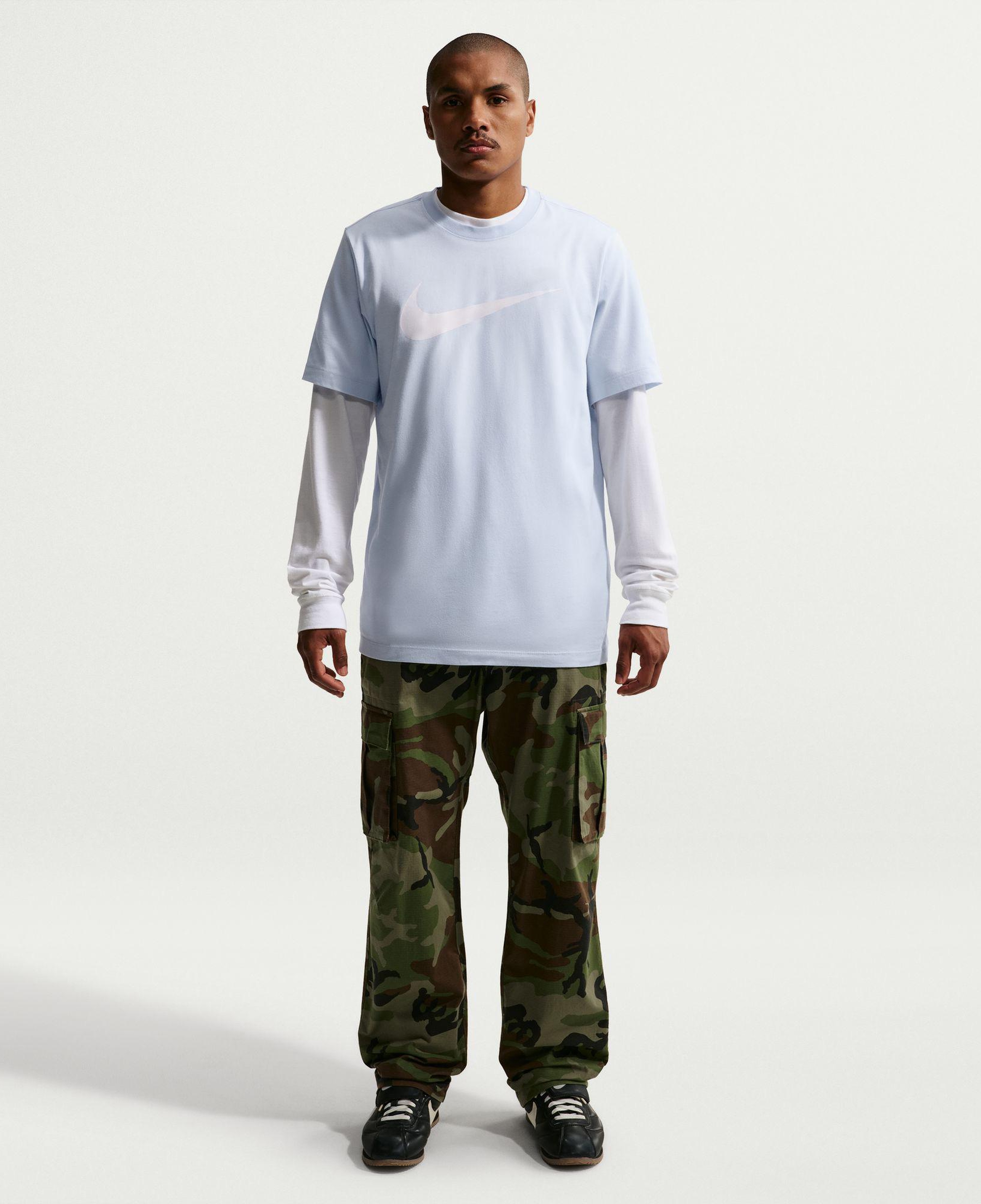 Nike Sportswear Icon Swoosh Erkek Mavi T-Shirt