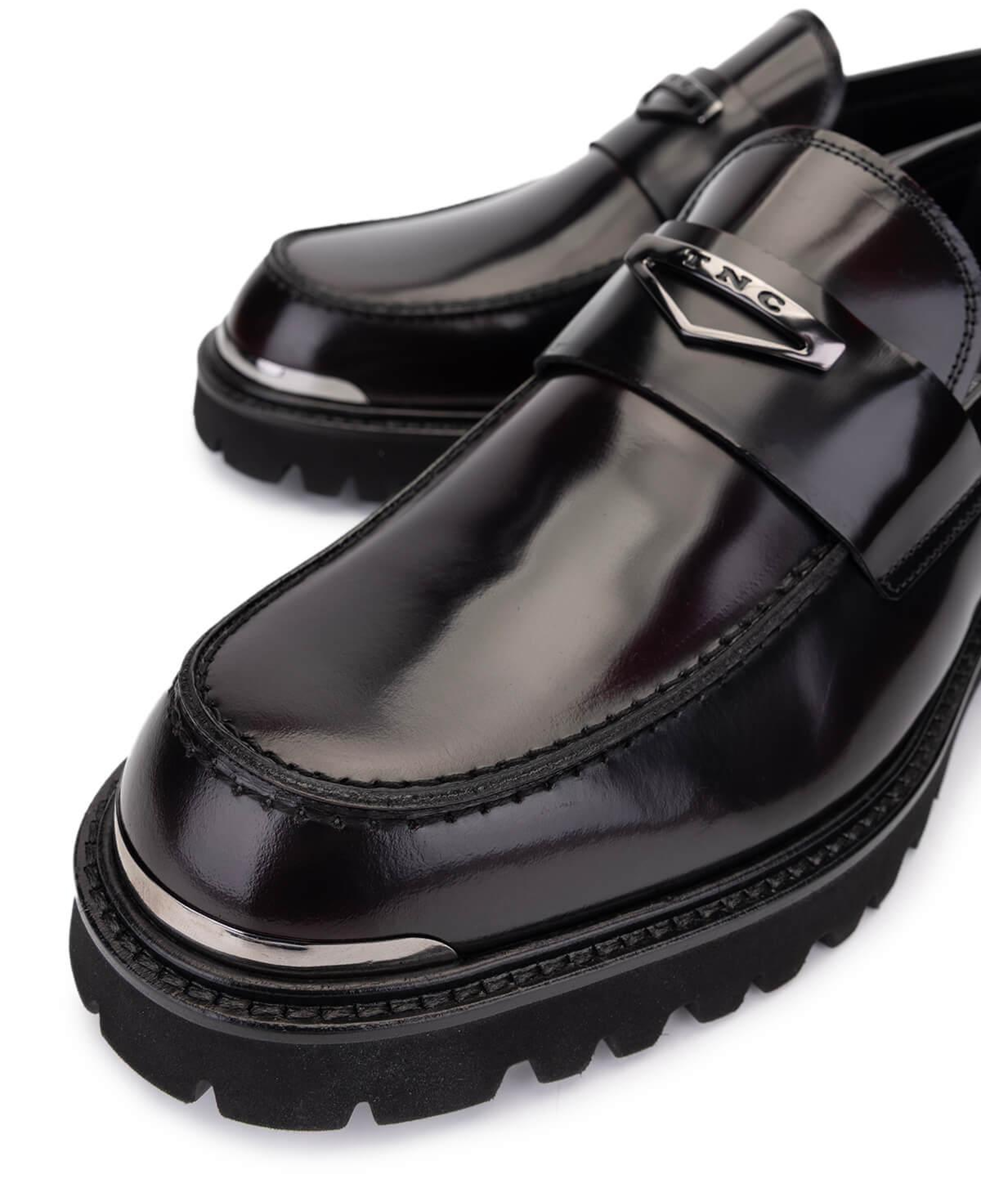 Tamer Tanca Erkek Hakiki Deri Bordo Loafer Ayakkabı
