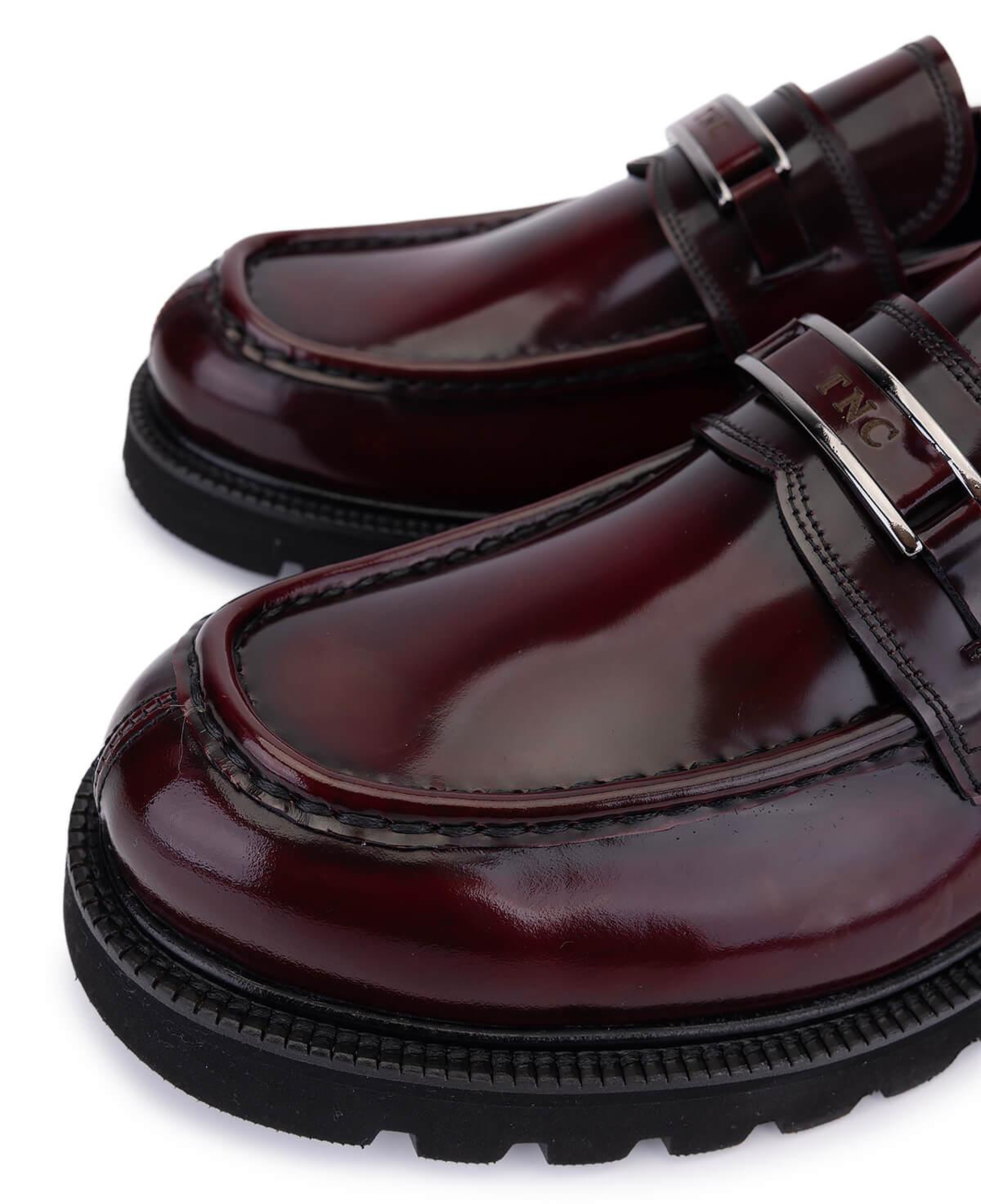 Tamer Tanca Erkek Hakiki Deri Bordo Loafer Ayakkabı