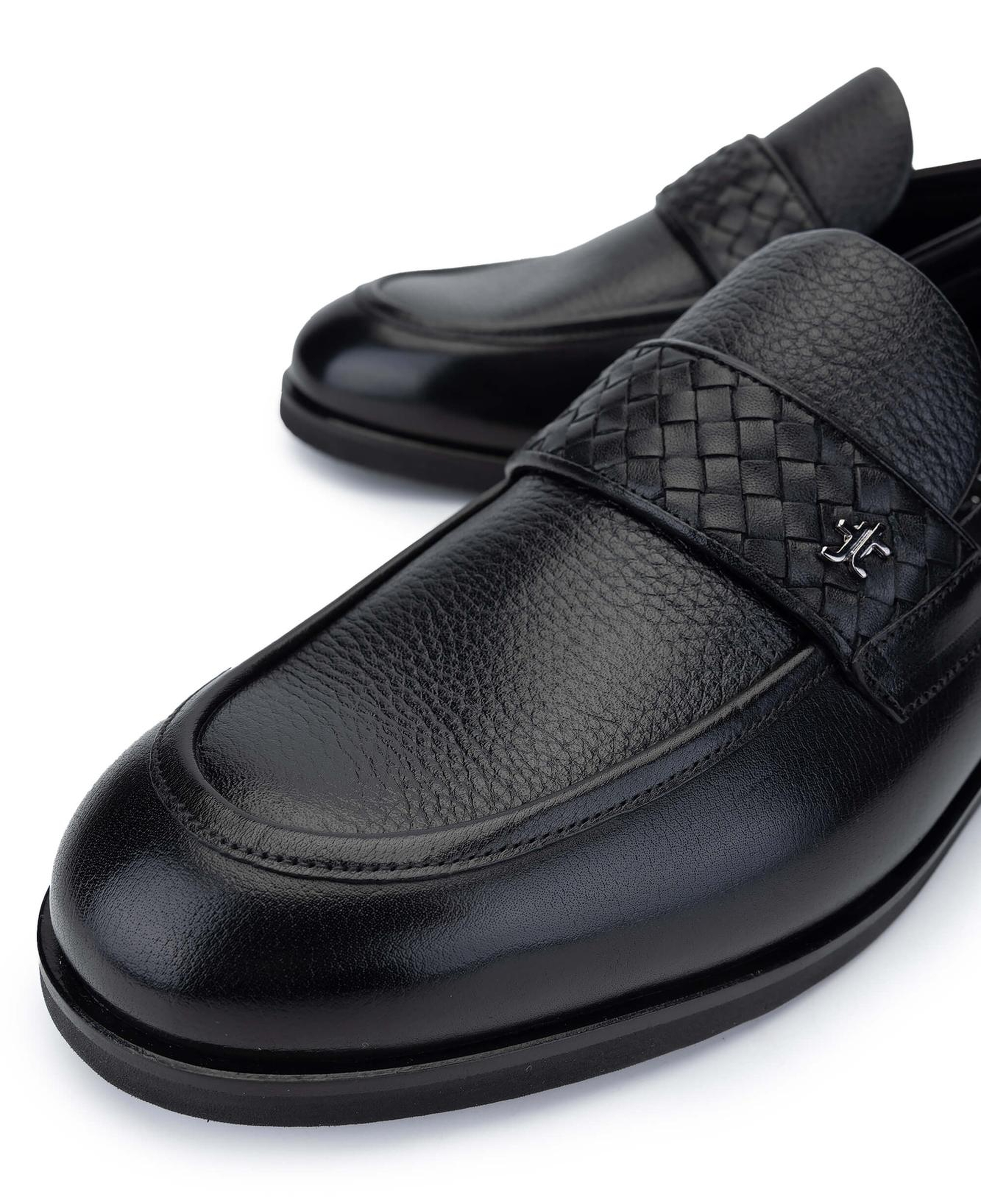 Tamer Tanca Erkek Hakiki Deri Siyah Loafer Ayakkabı
