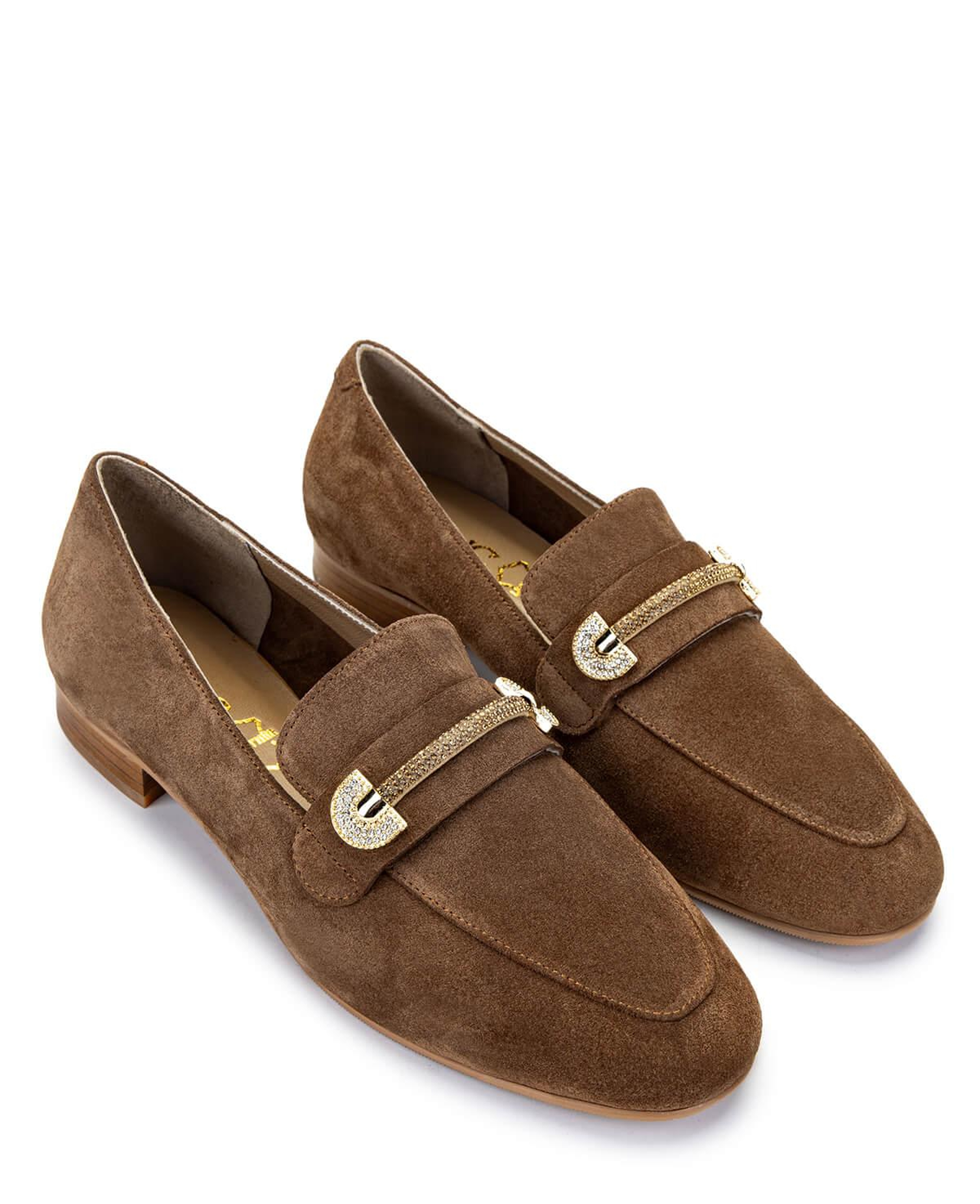 Tamer Tanca Kadın Hakiki Deri Tütün Süet Loafer Ayakkabı