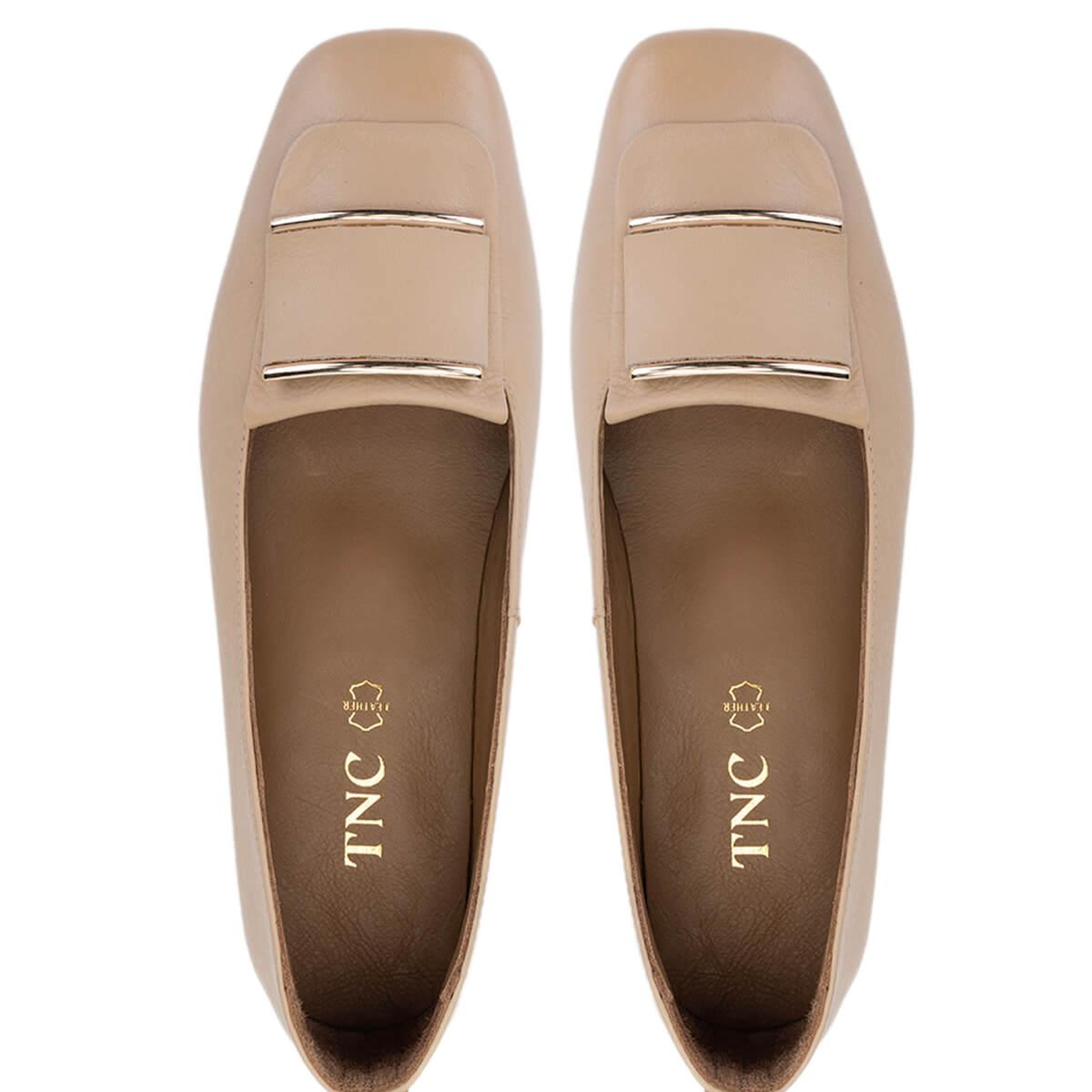 Tamer Tanca Kadın Hakiki Deri Bej Loafer Ayakkabı