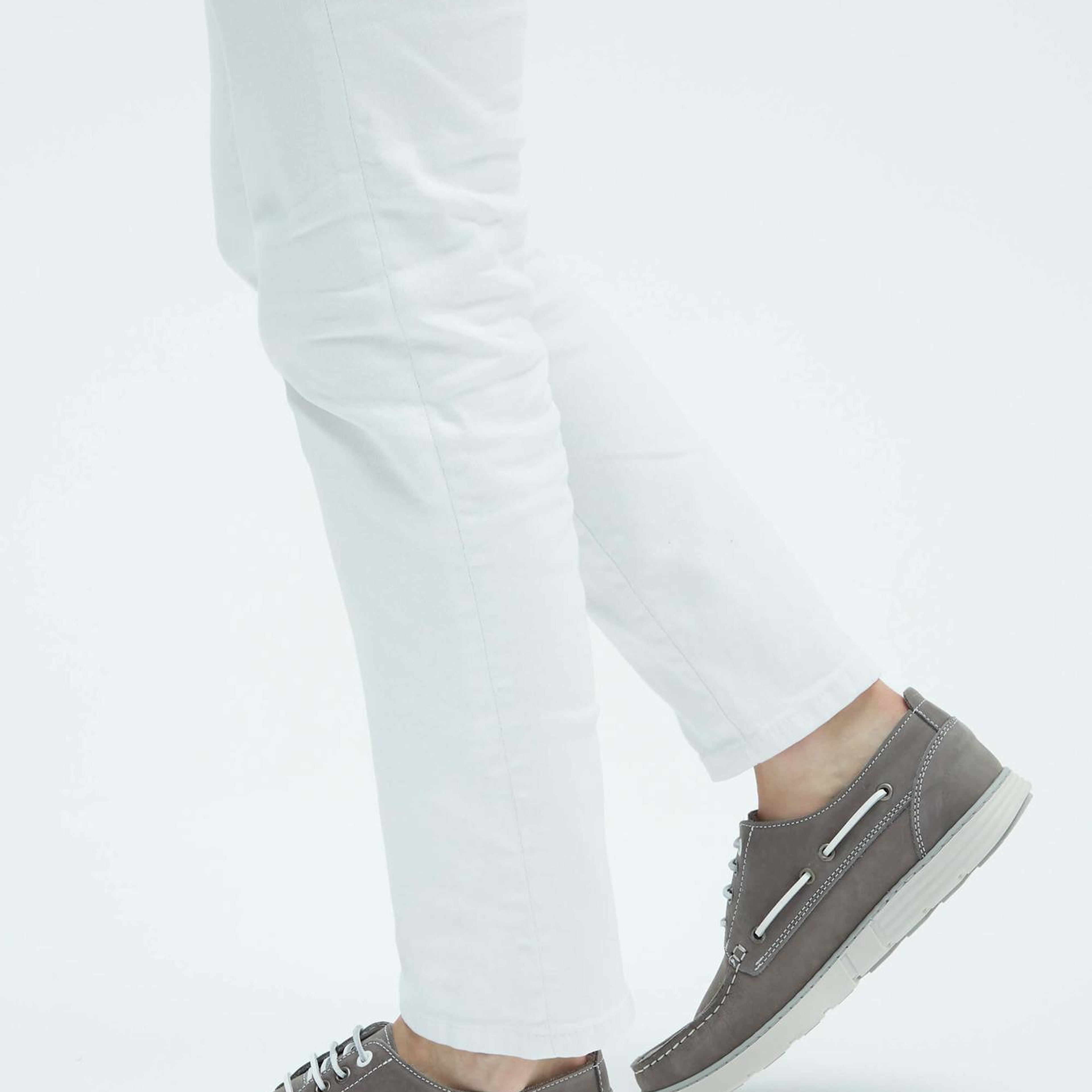 Tamer Tanca Erkek Hakiki Deri Gri Casual Ayakkabı