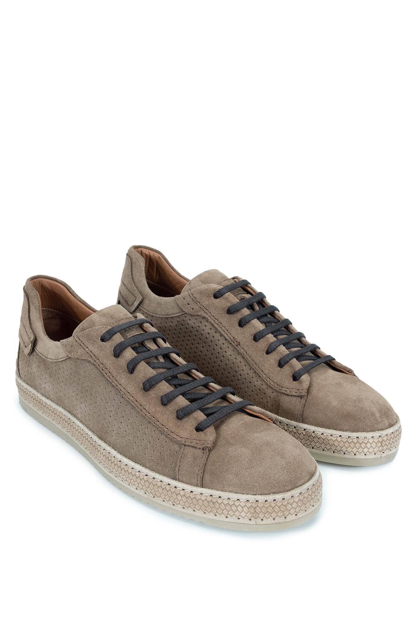 Tamer Tanca Erkek Hakiki Deri Tütün Süet Casual Ayakkabı