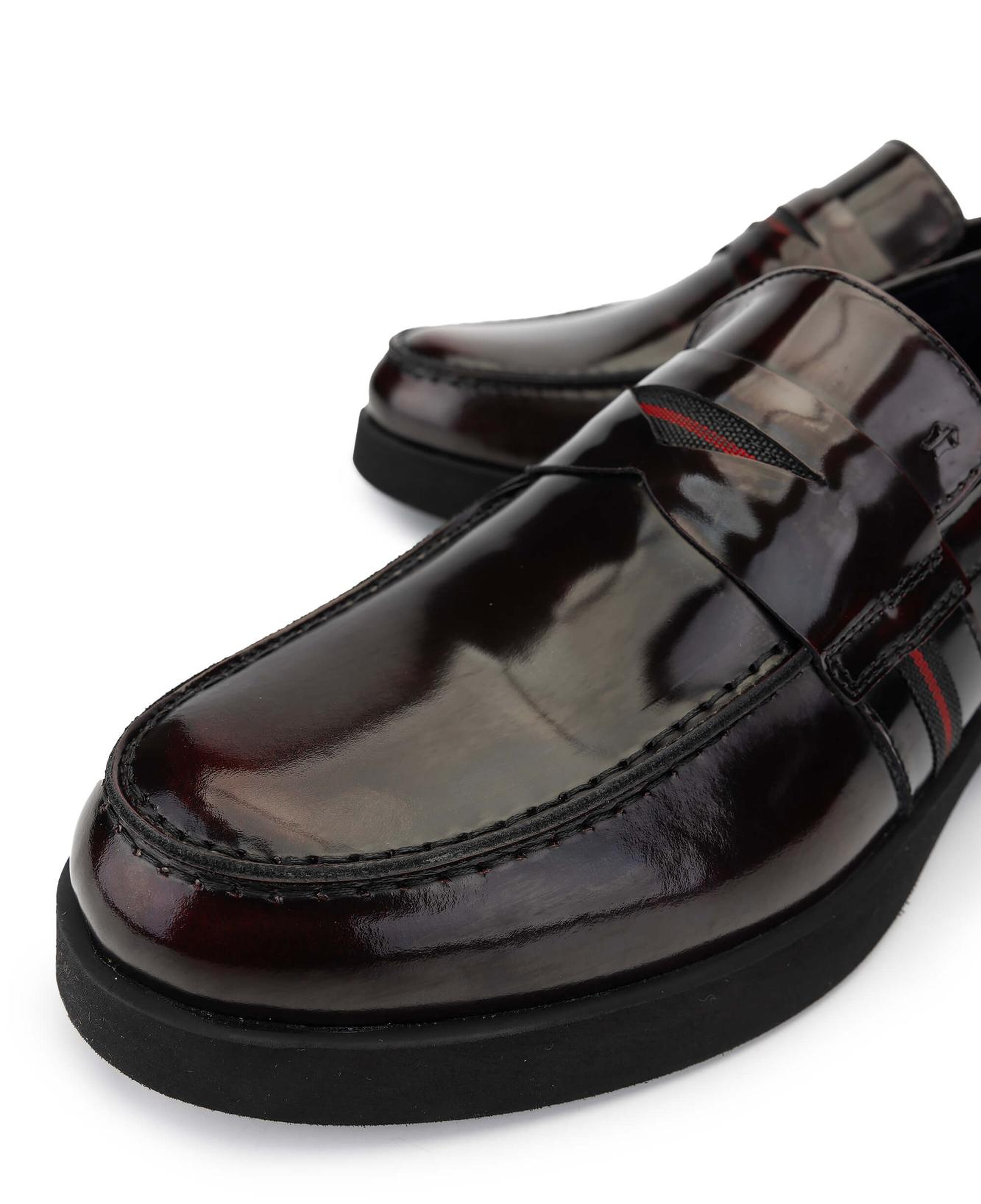 Tamer Tanca Erkek Hakiki Deri Bordo Loafer Ayakkabı
