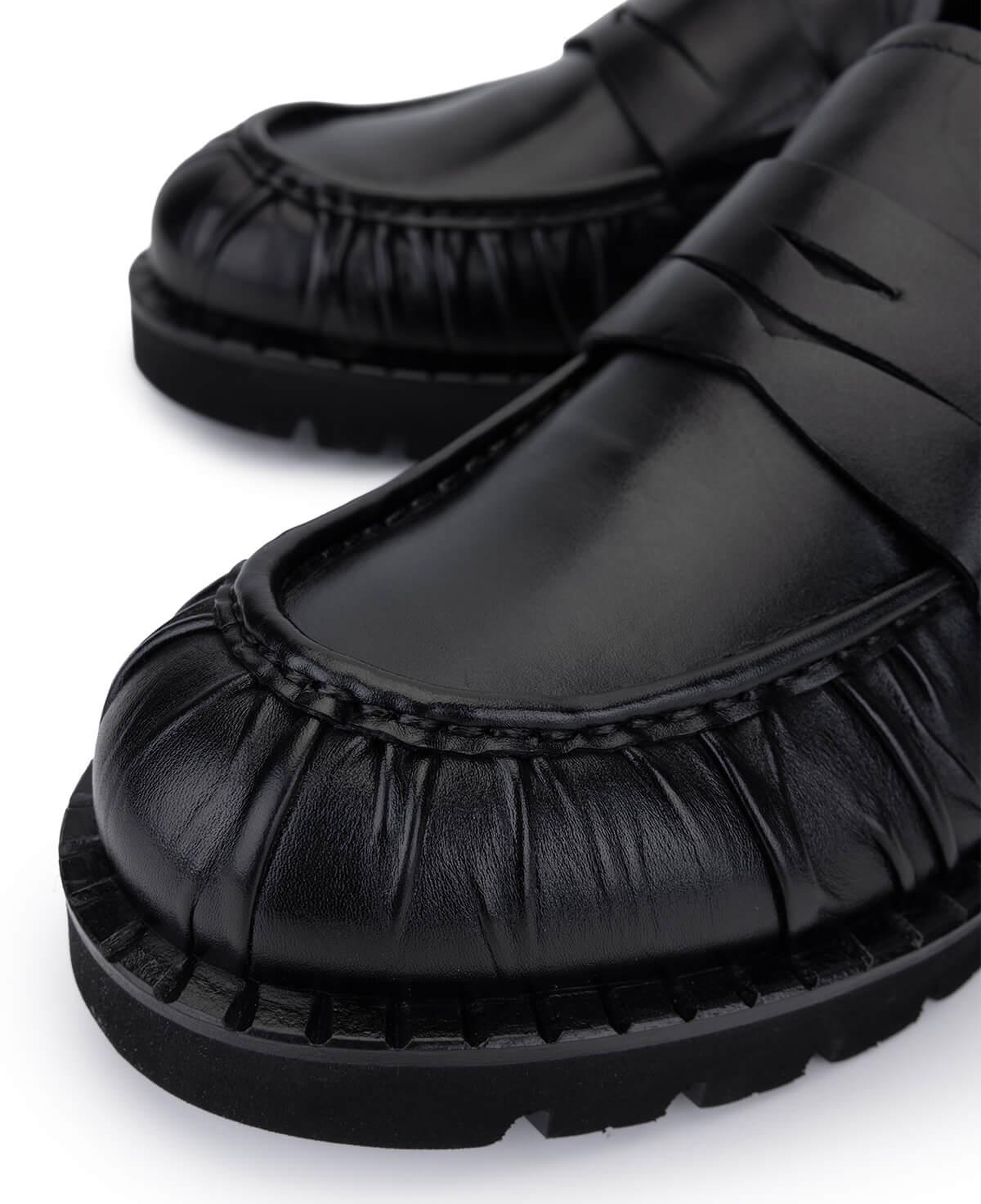 Tamer Tanca Erkek Hakiki Deri Siyah Deri Loafer Ayakkabı