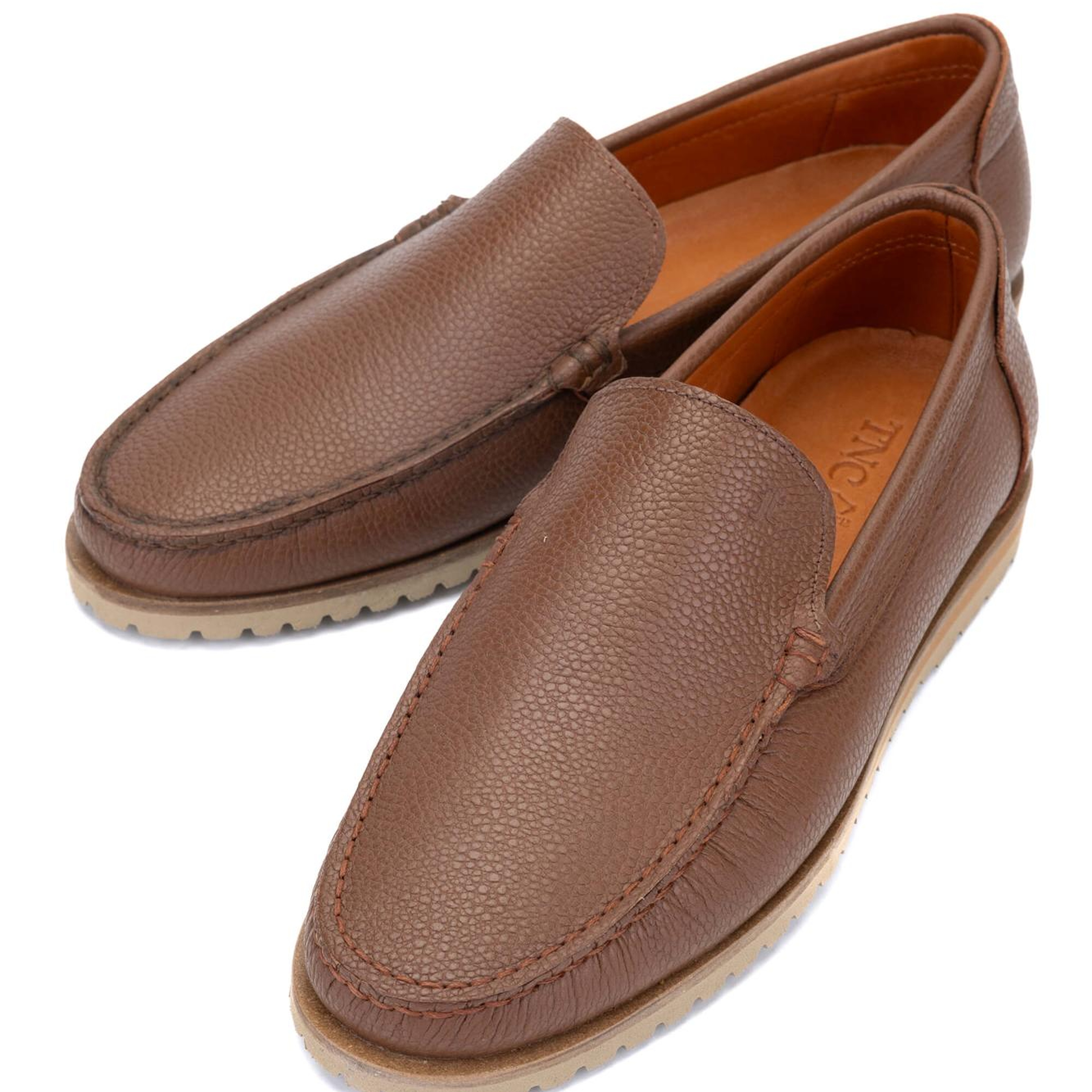 Tamer Tanca Erkek Hakiki Deri Taba Loafer Ayakkabı