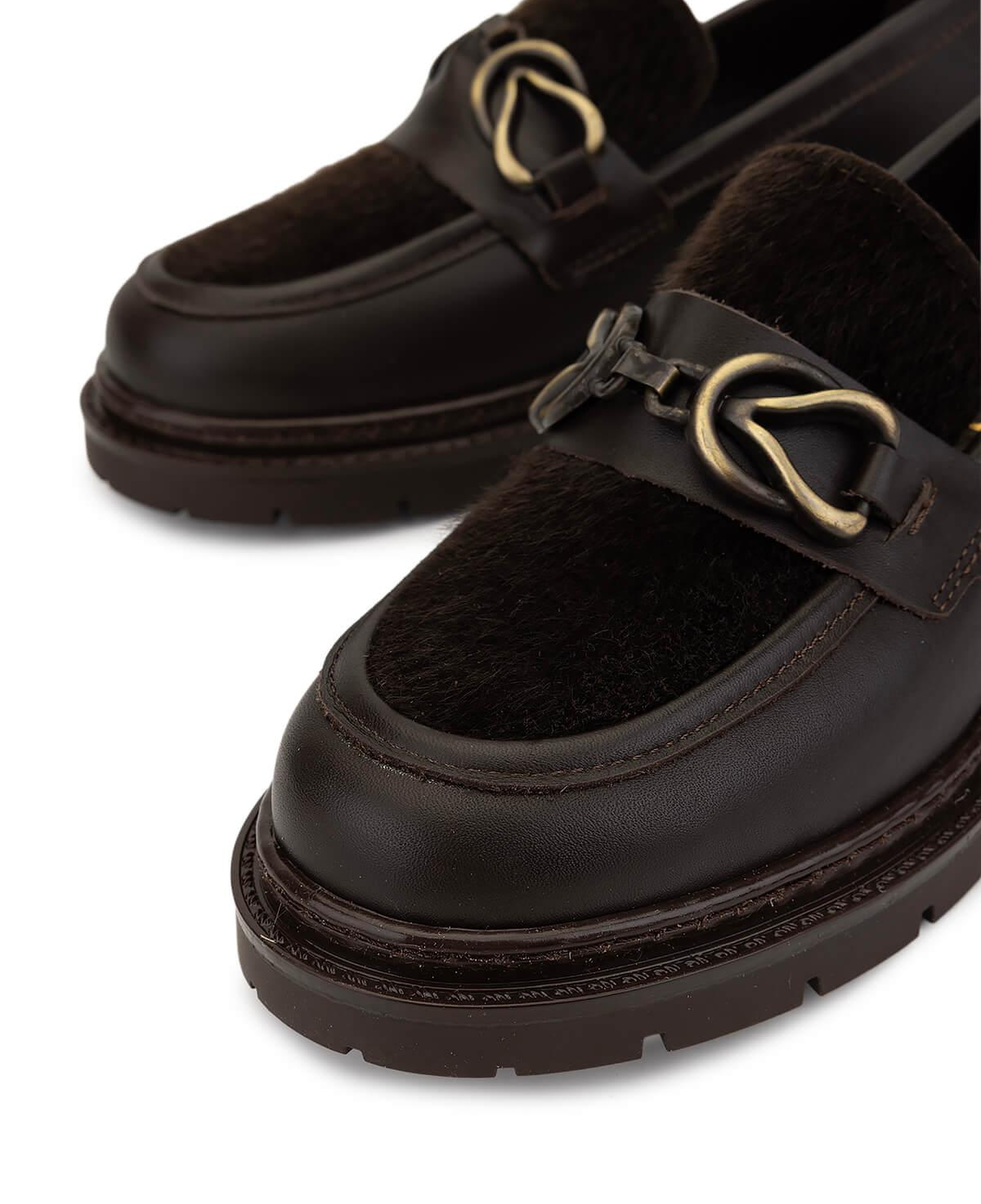 Tamer Tanca Kadın Deri & Tekstil Kahverengi Loafer Ayakkabı