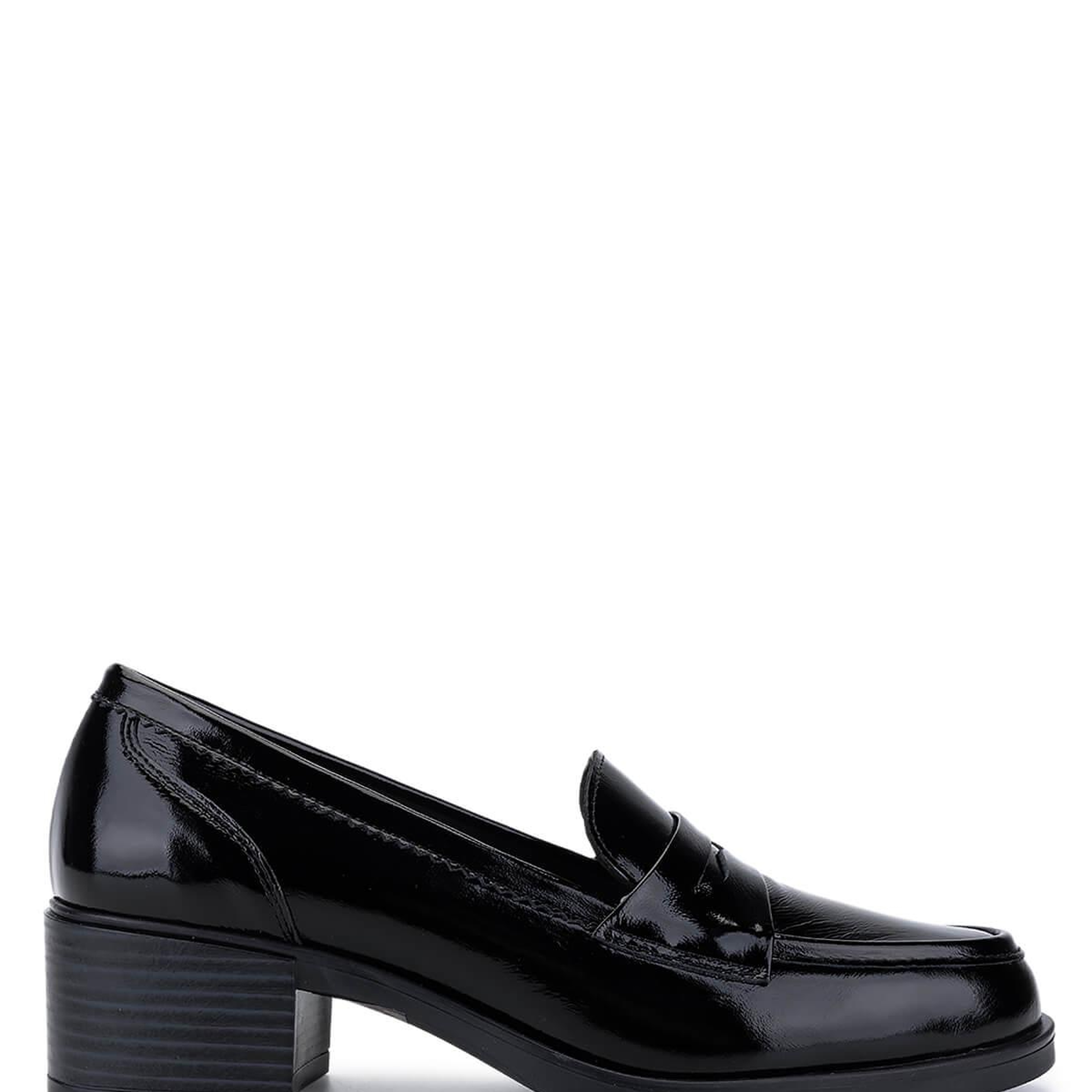 Tamer Tanca Kadın Hakiki Deri Siyah Rugan Makosen Ayakkabı
