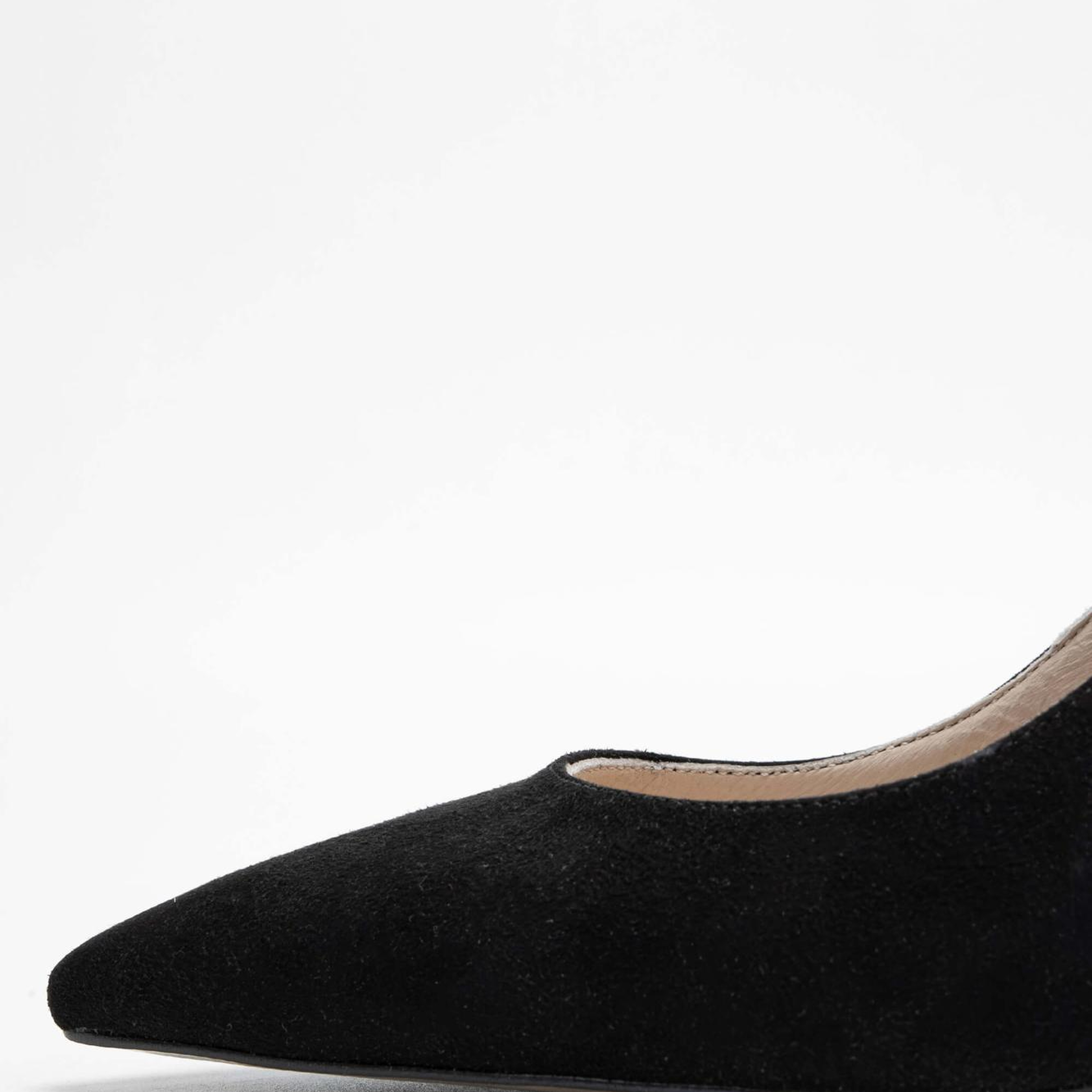 Tamer Tanca Kadın Vegan Siyah Süet Stiletto Ayakkabı