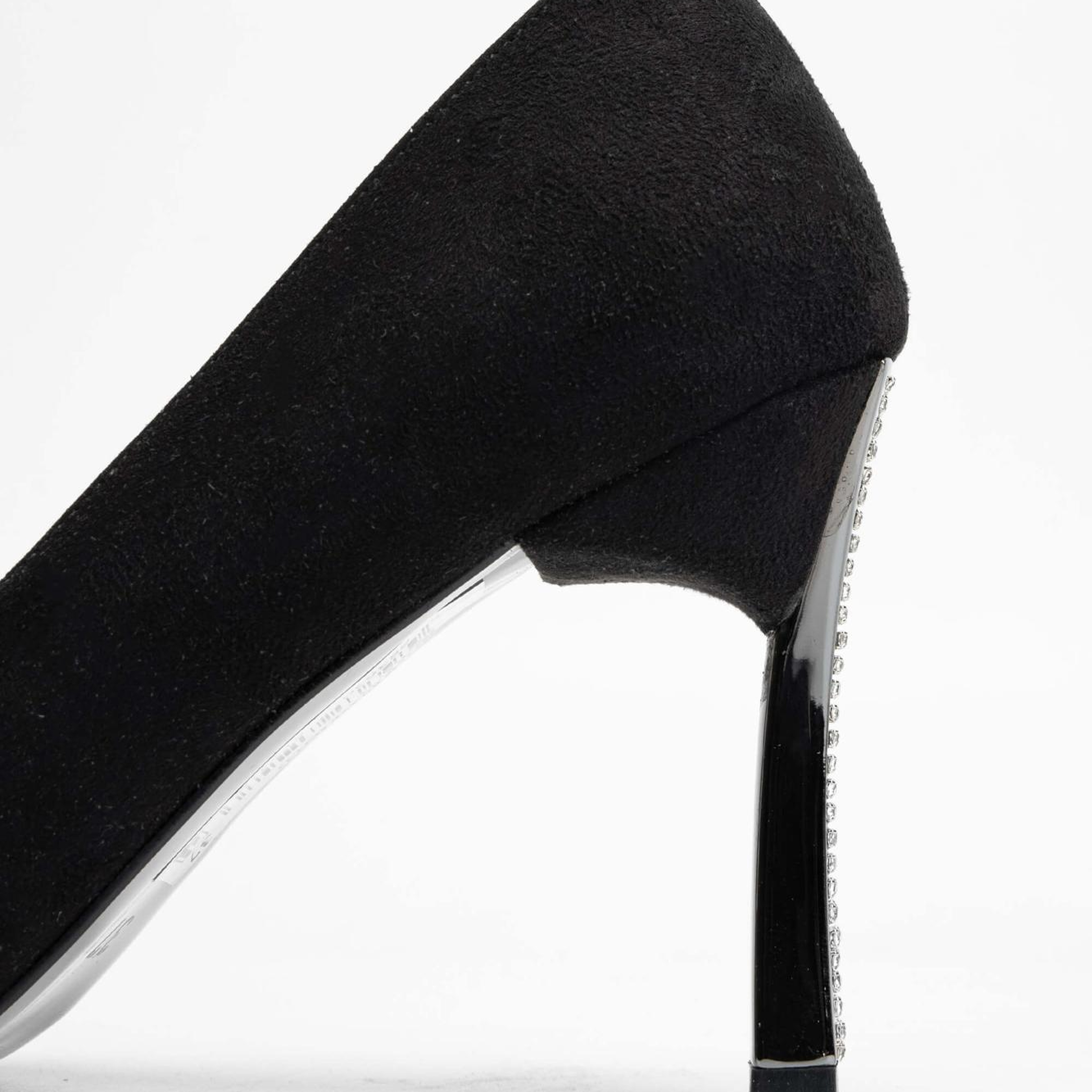 Tamer Tanca Kadın Vegan Siyah Süet Stiletto Ayakkabı
