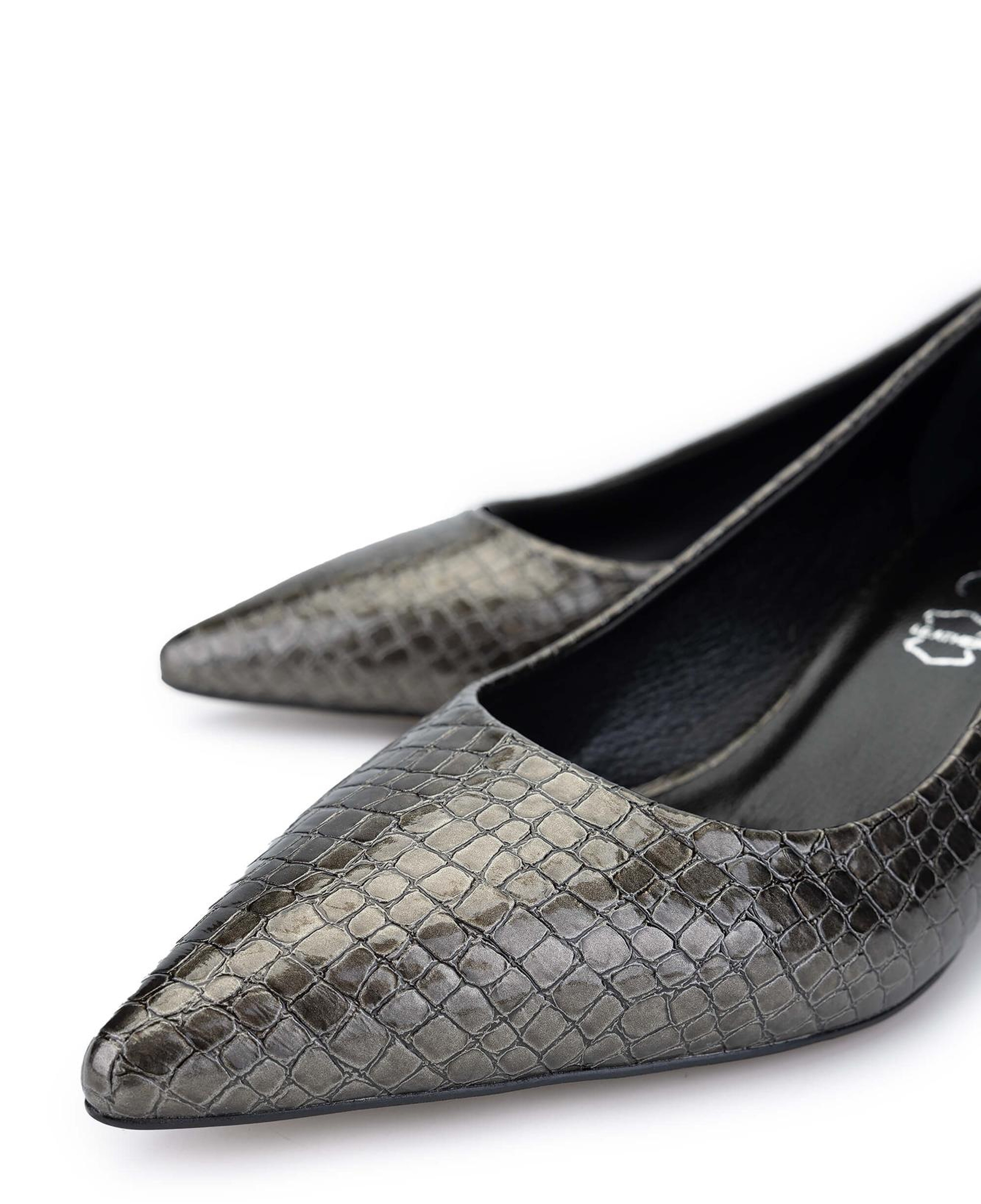 Tamer Tanca Kadın Hakiki Deri Antrasit Stiletto Ayakkabı