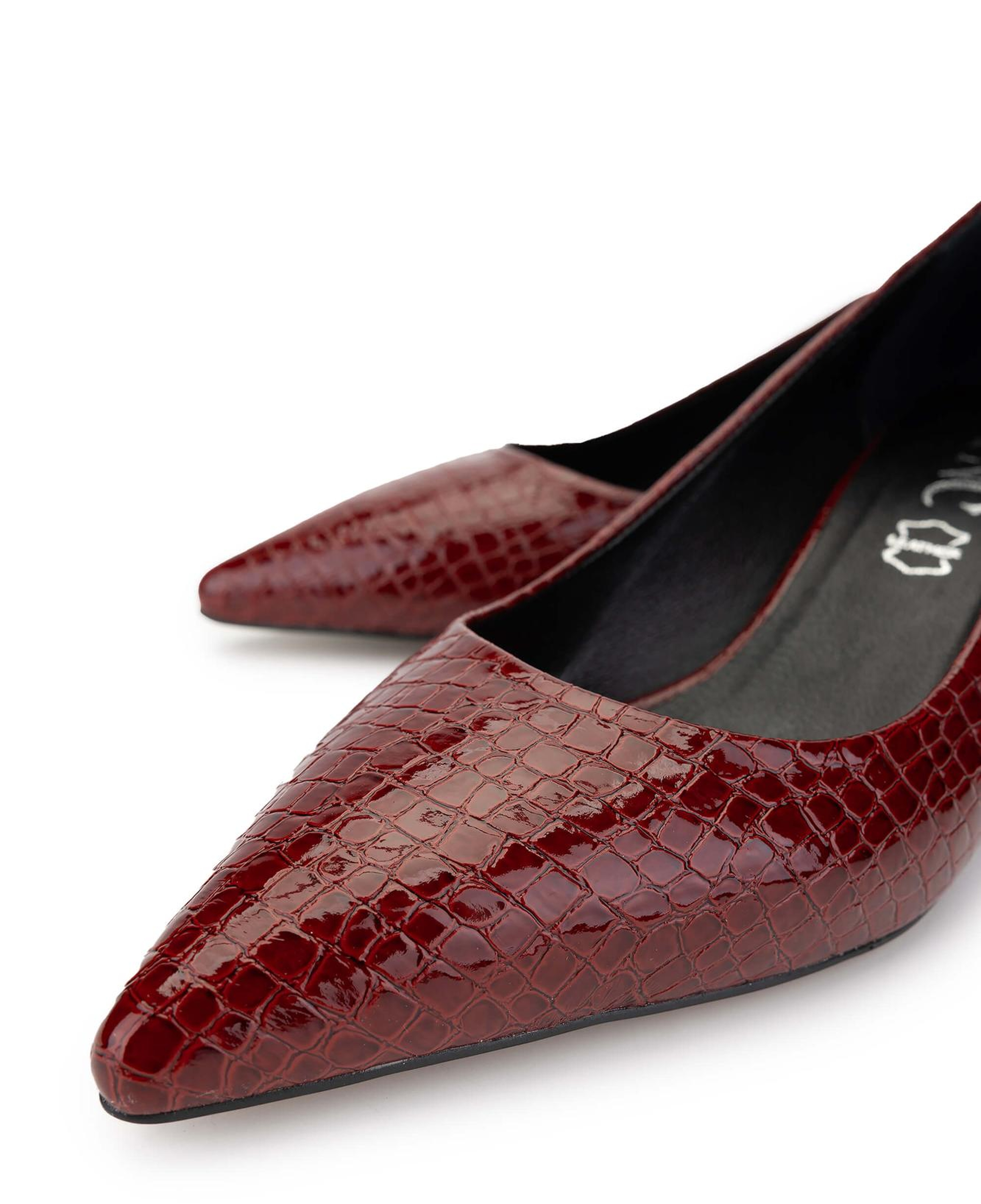Tamer Tanca Kadın Hakiki Deri Bordo Stiletto Ayakkabı