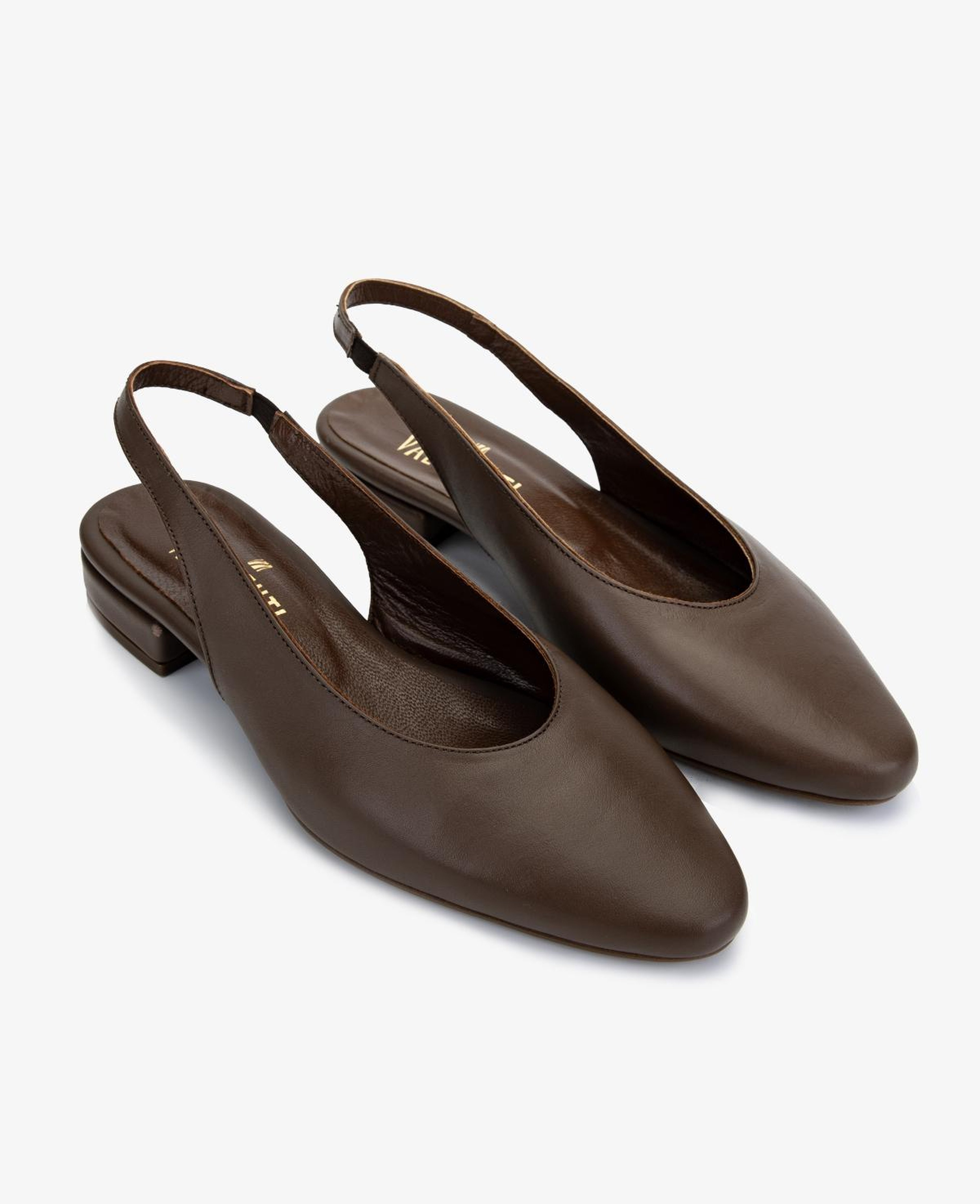 Valmenti Kadın Hakiki Deri Kahverengi Topuklu Ayakkabı