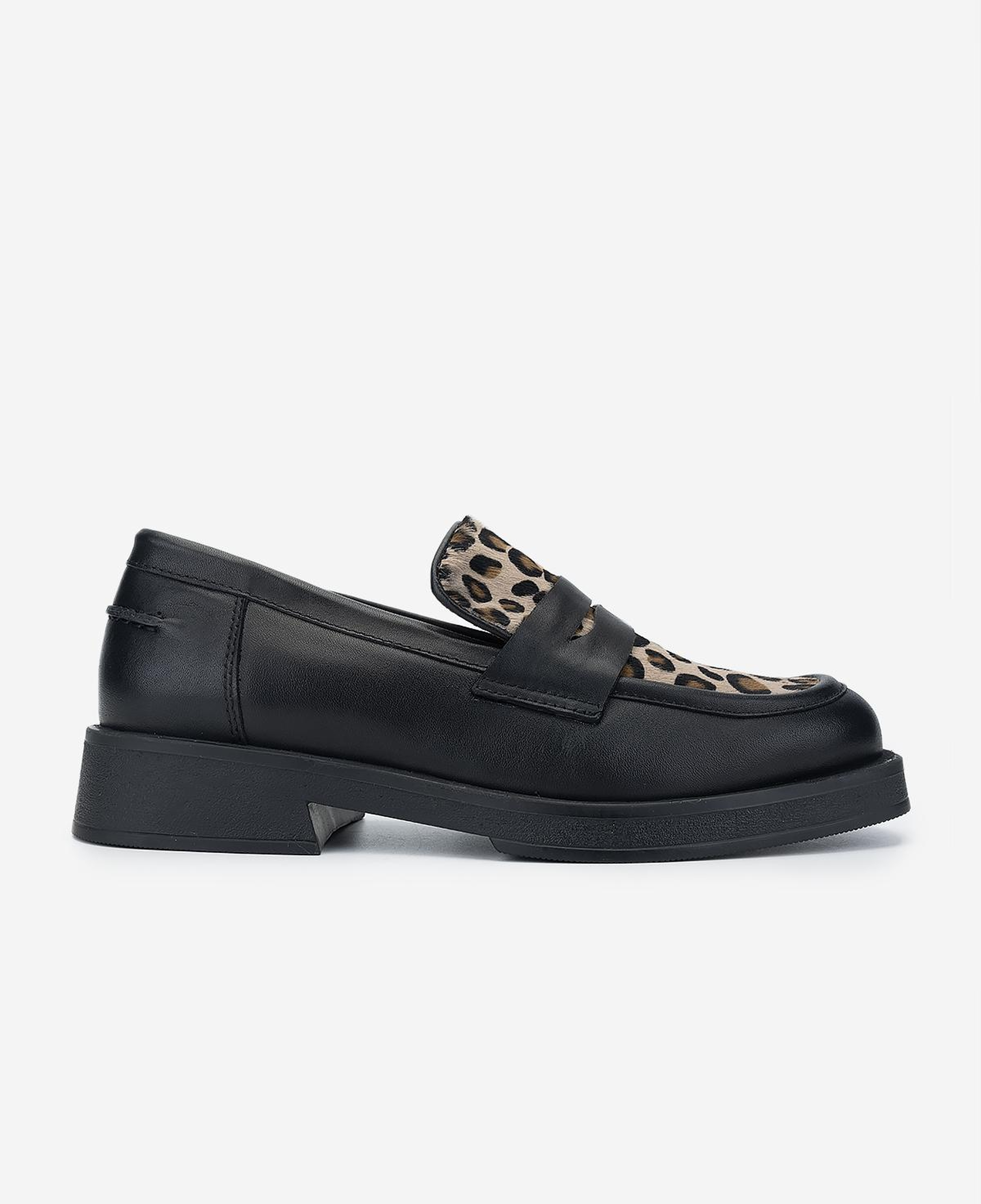 Valmenti Kadın Deri & Tekstil Siyah Loafer Ayakkabı