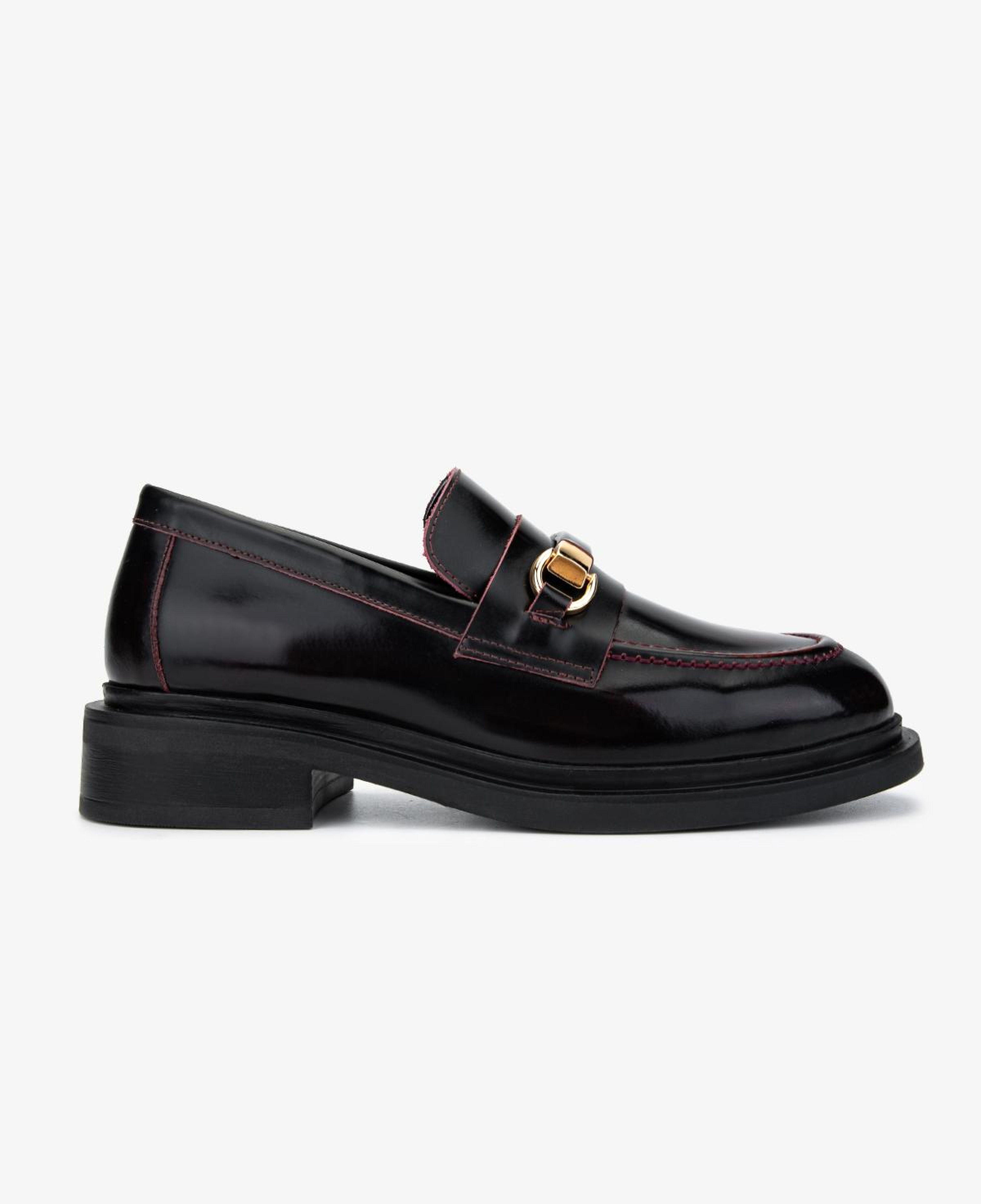 Valmenti Kadın Hakiki Deri Bordo Loafer Ayakkabı