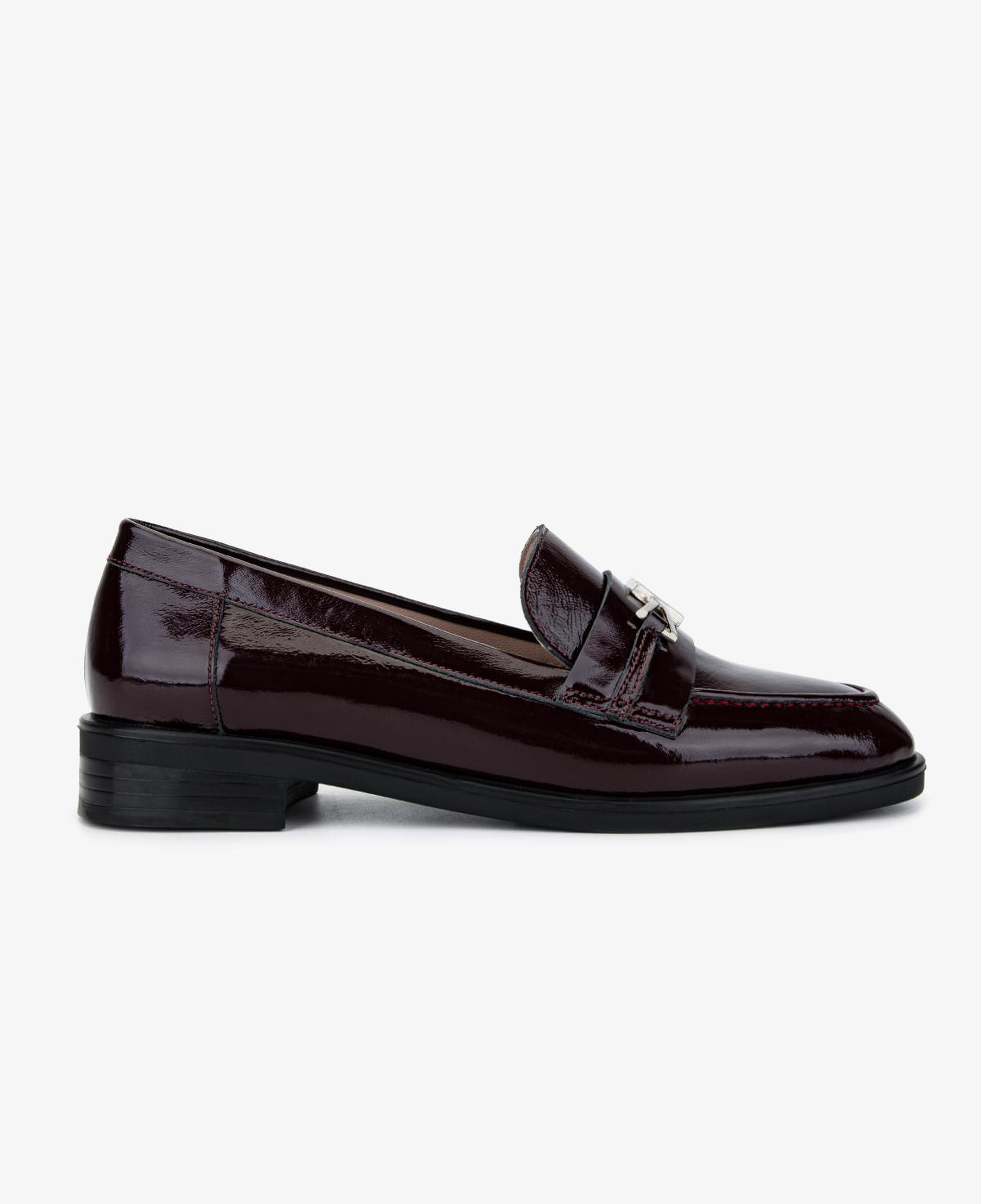 Valmenti Kadın Hakiki Deri Bordo Loafer Ayakkabı