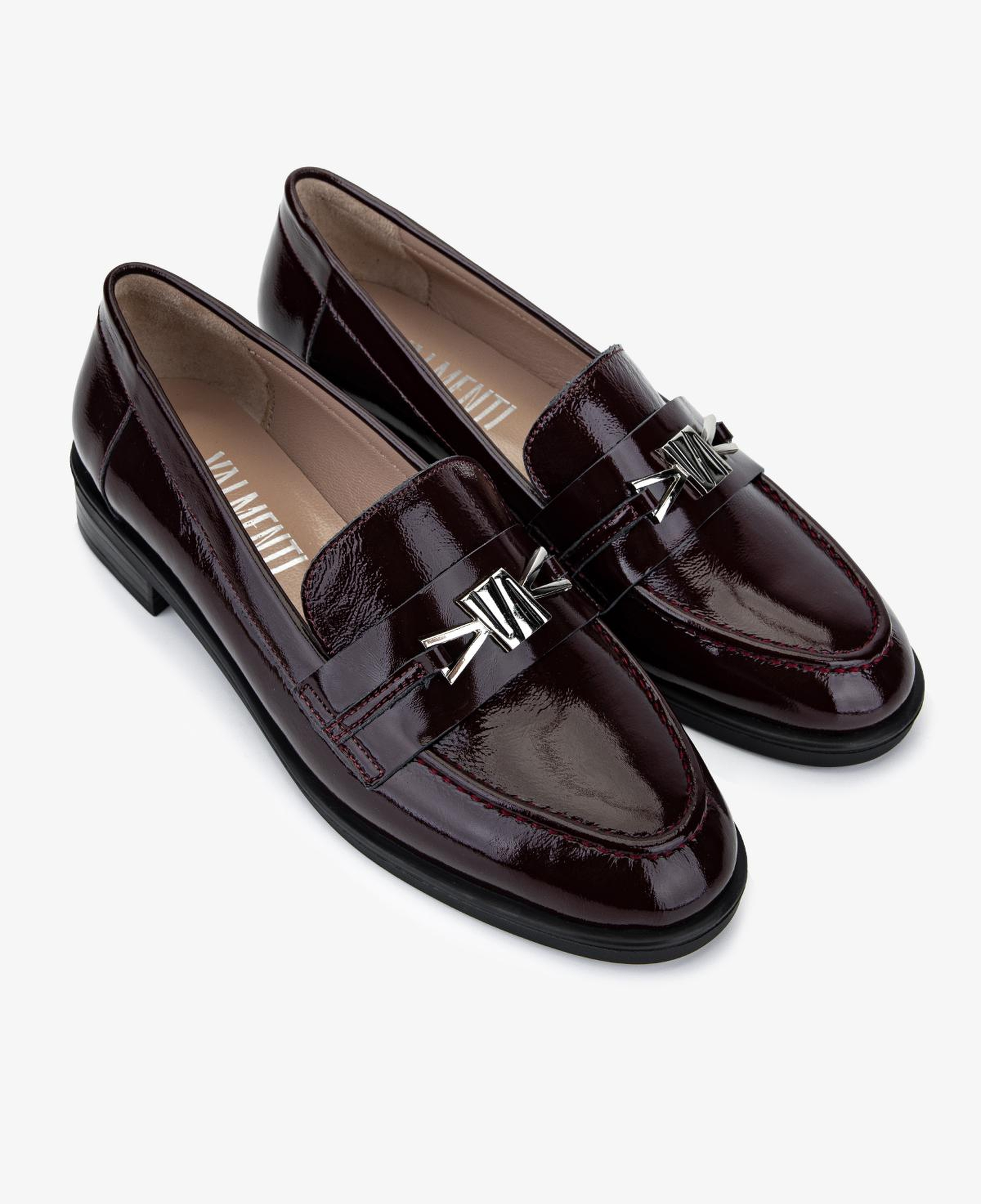 Valmenti Kadın Hakiki Deri Bordo Loafer Ayakkabı
