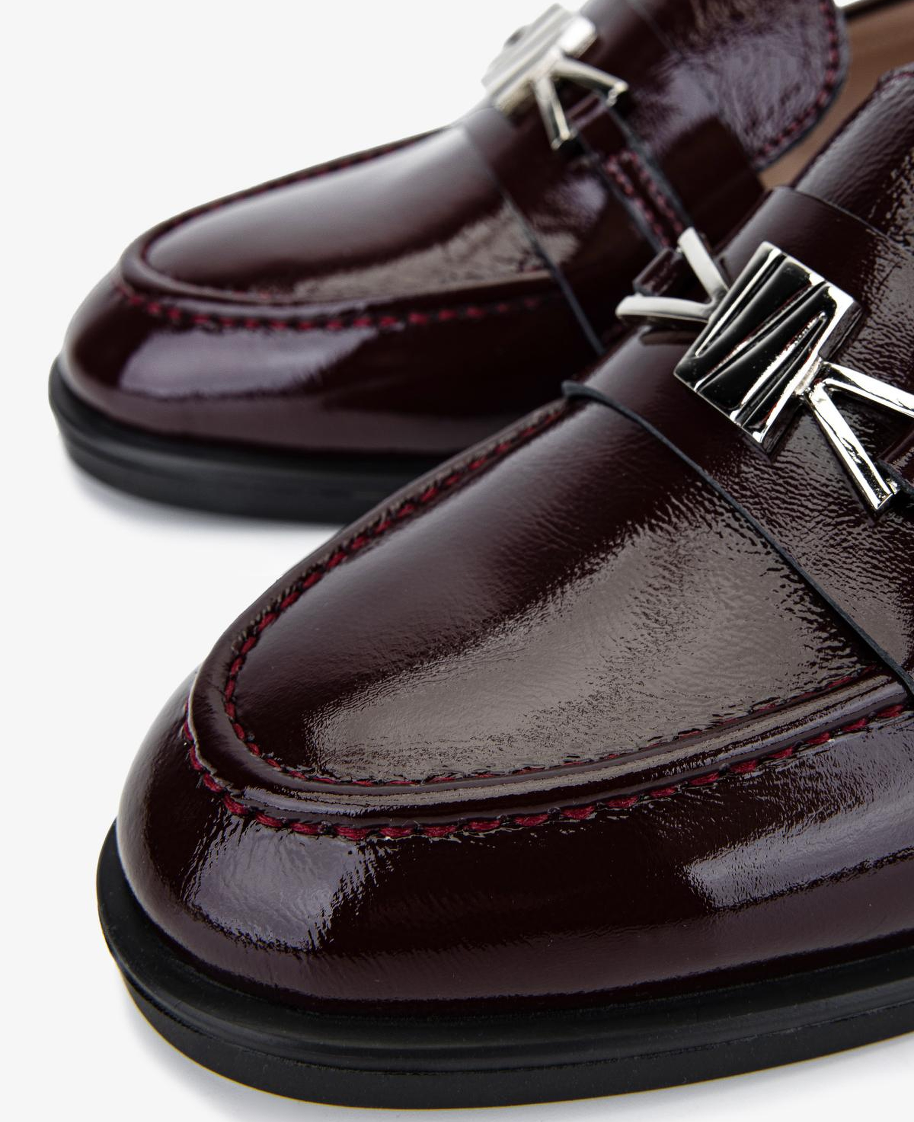 Valmenti Kadın Hakiki Deri Bordo Loafer Ayakkabı